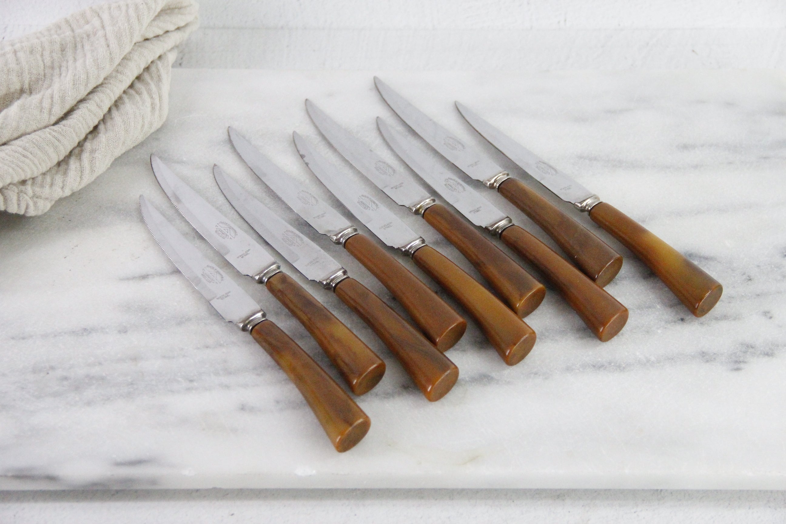 Vintage Cutlery Set  | 9 Armack Durastag Steak Knives England