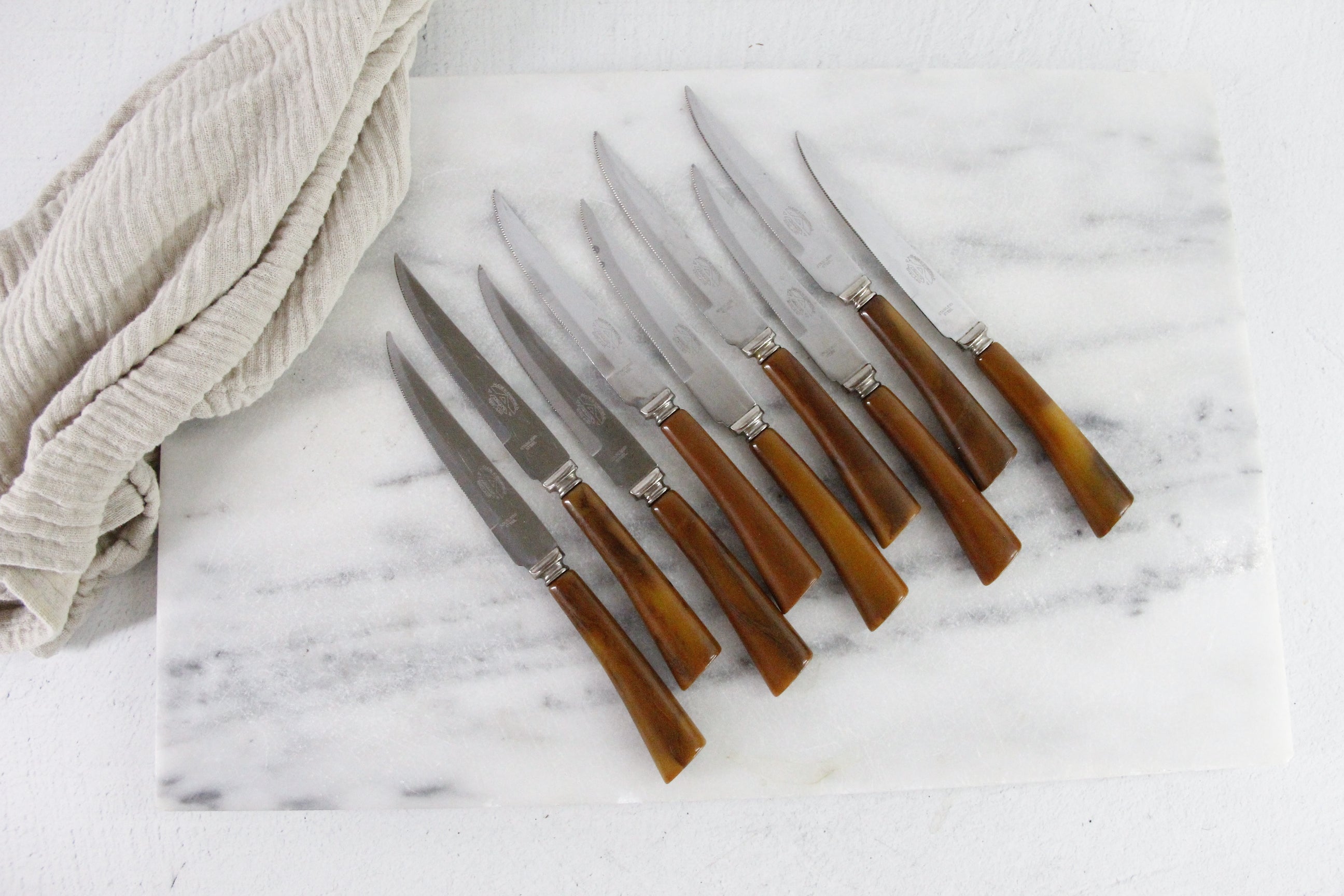 Vintage Cutlery Set  | 9 Armack Durastag Steak Knives England