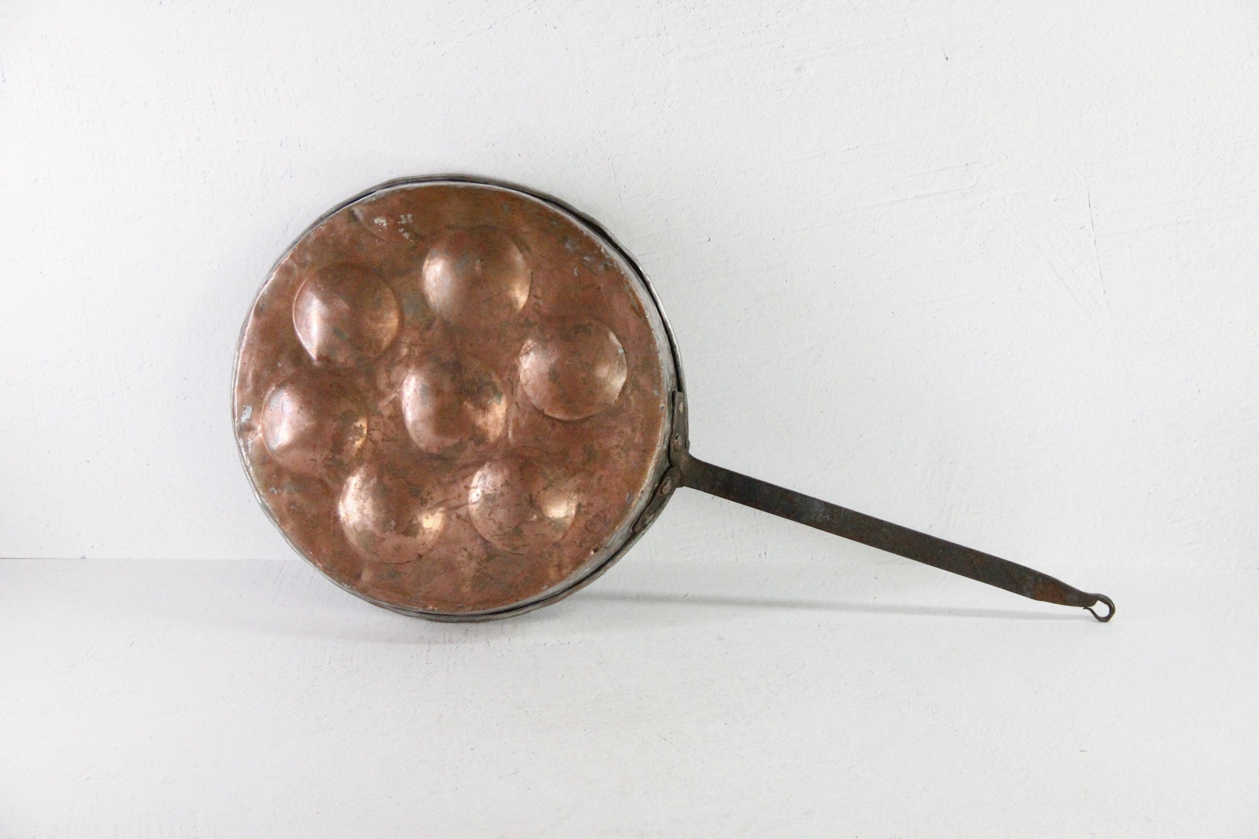 Antique Copper Pan | Egg/Escargot Poaching with Handle