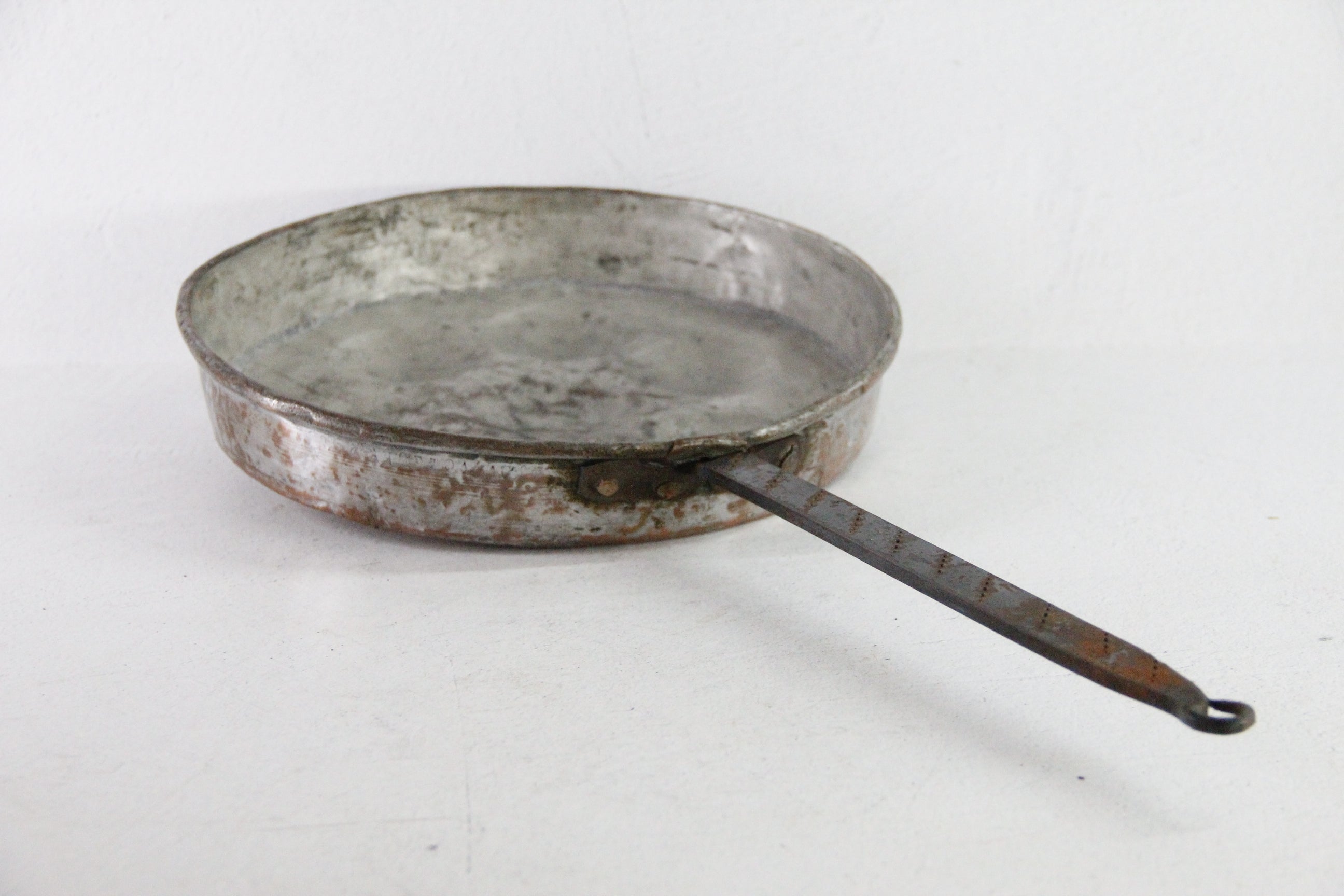 Antique Copper Pan | Egg/Escargot Poaching with Handle