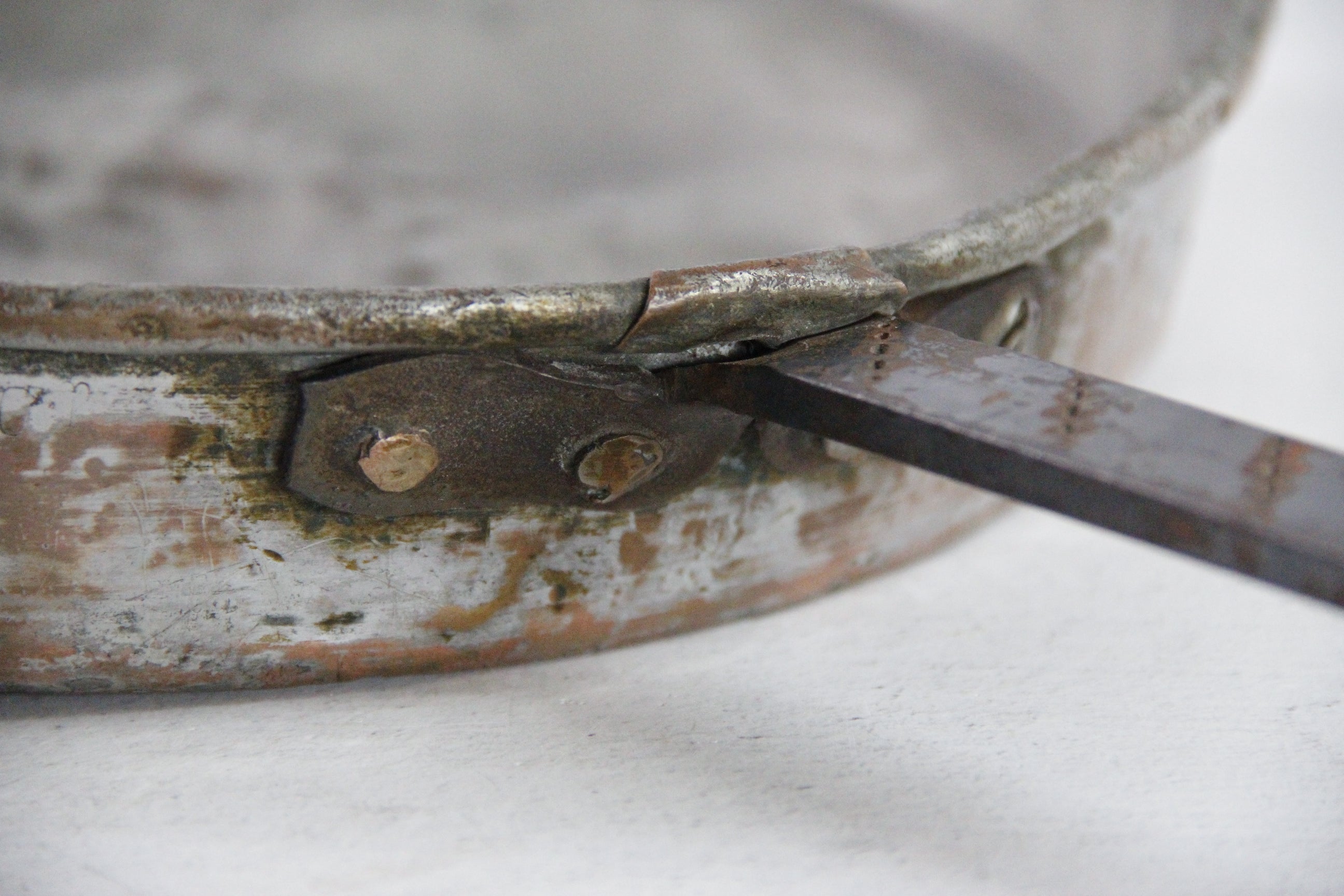 Antique Copper Pan | Egg/Escargot Poaching with Handle