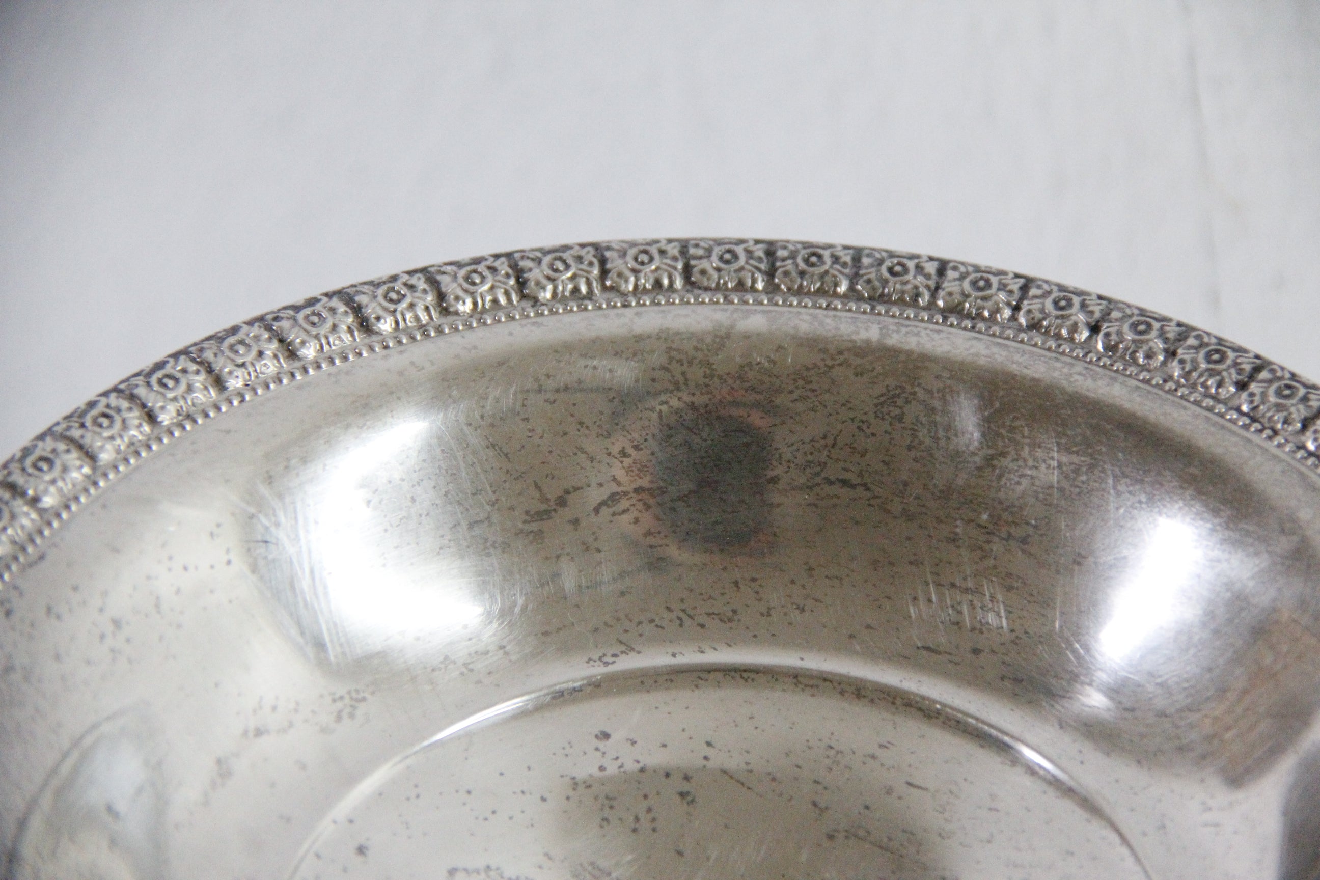 Sterling Silver Compote | Vintage Granat Weighted Pedestal