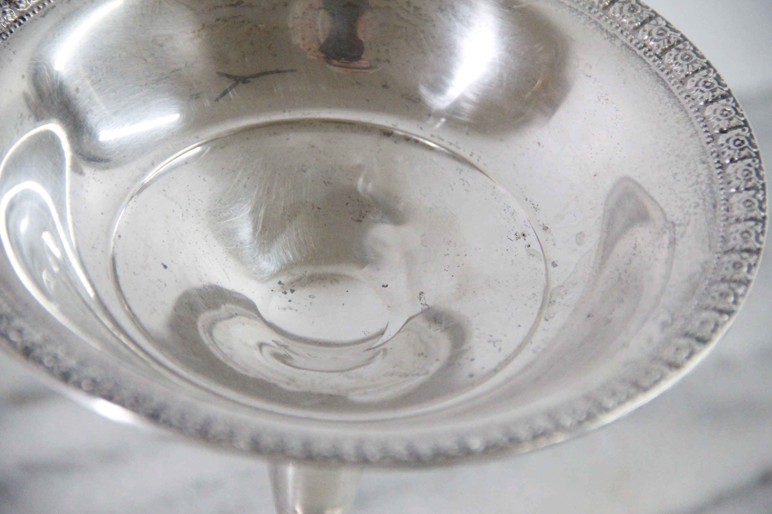 Sterling Silver Compote | Vintage Granat Weighted Pedestal