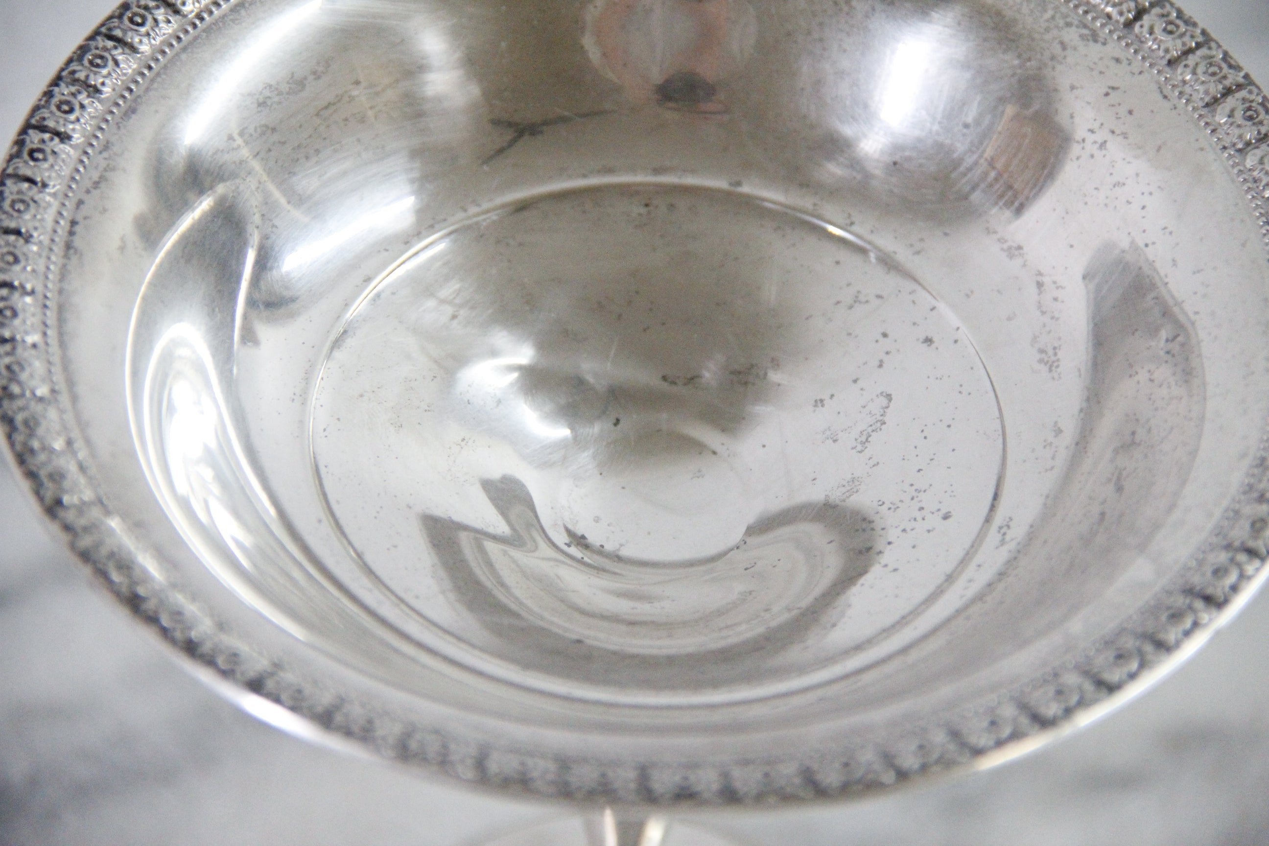 Sterling Silver Compote | Vintage Granat Weighted Pedestal