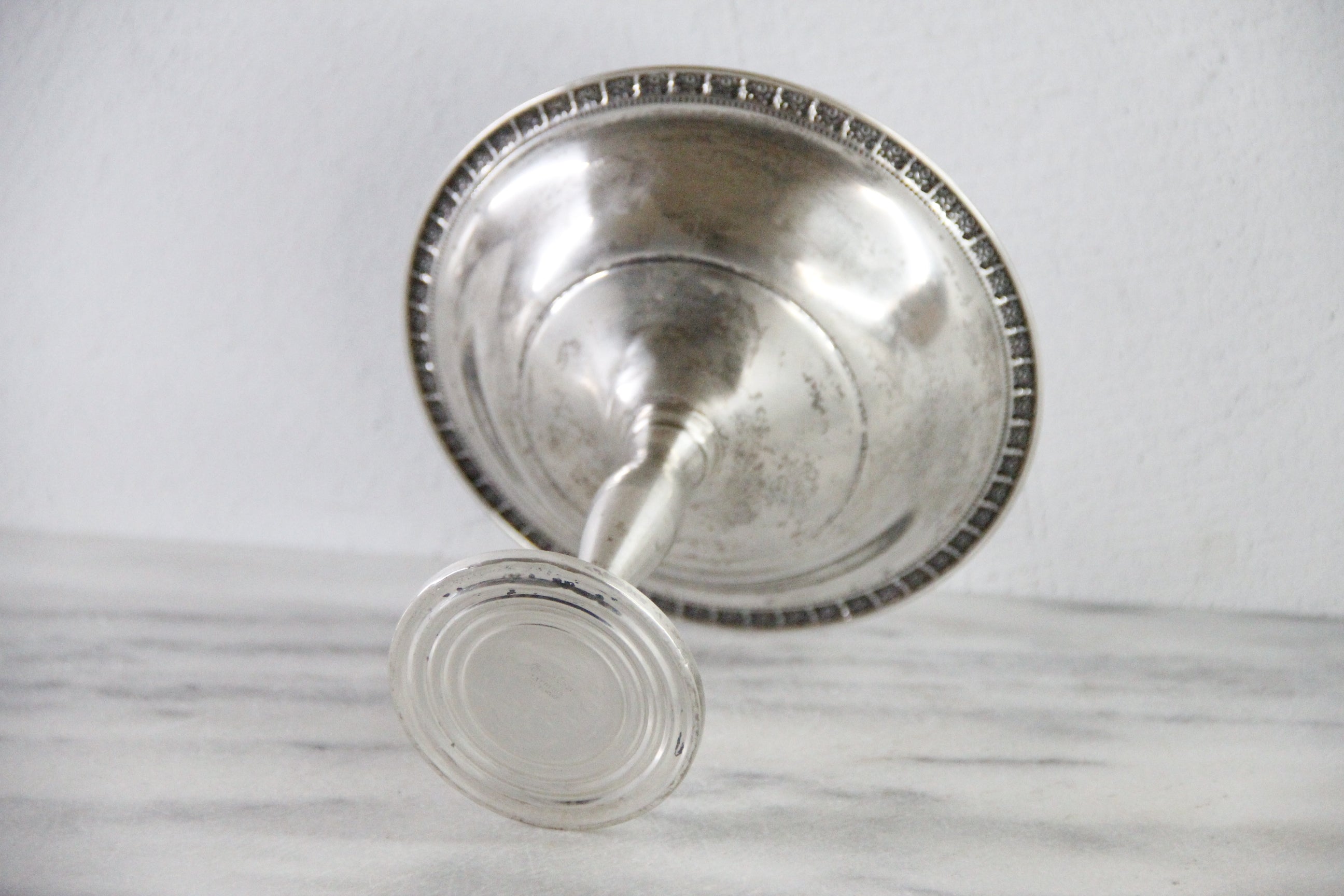 Sterling Silver Compote | Vintage Granat Weighted Pedestal