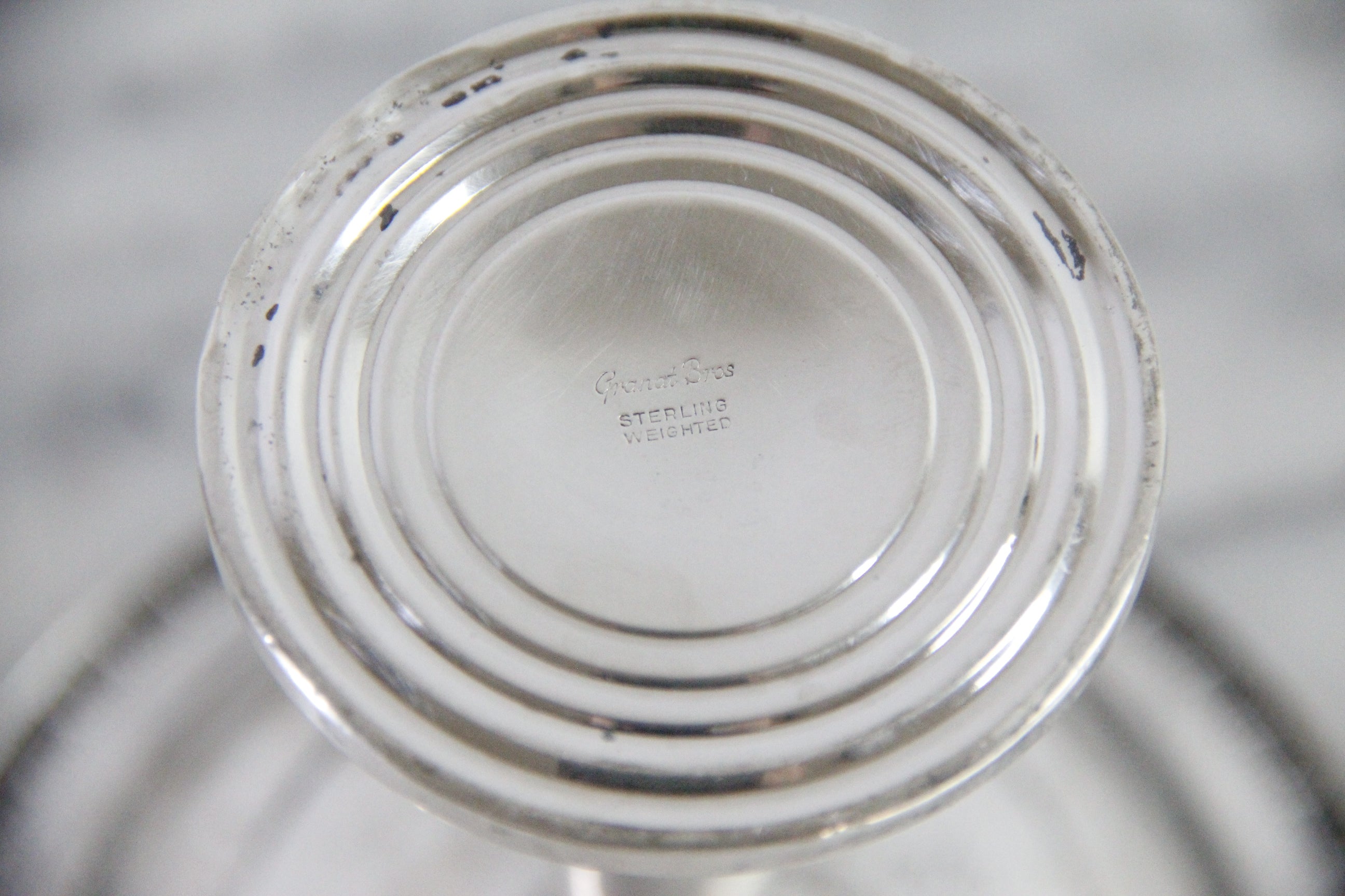 Sterling Silver Compote | Vintage Granat Weighted Pedestal