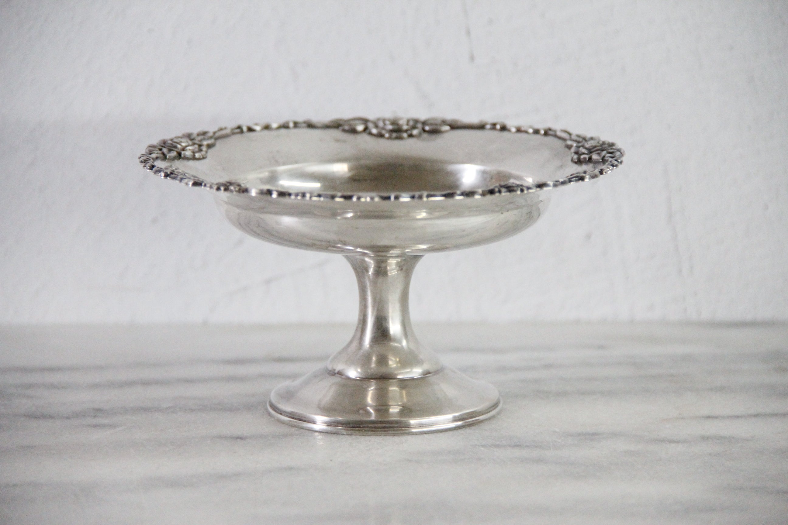 Sterling Compote 950 Stamp | Vintage Pedestal Serving Dish