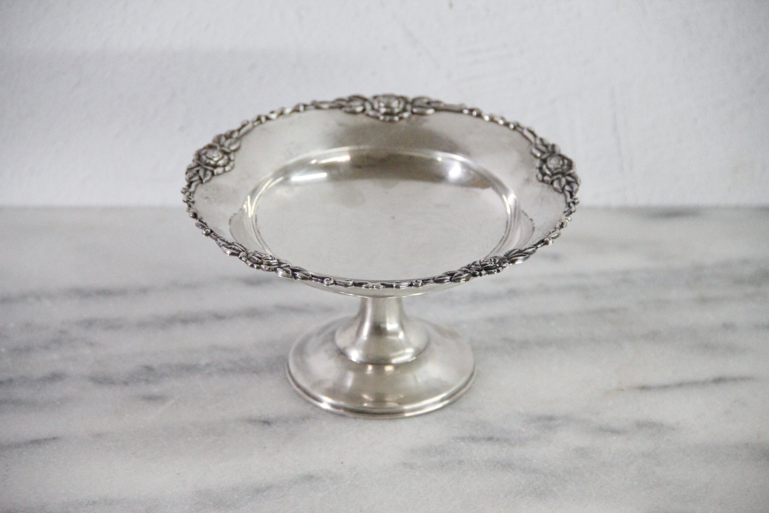 Sterling Compote 950 Stamp | Vintage Pedestal Serving Dish