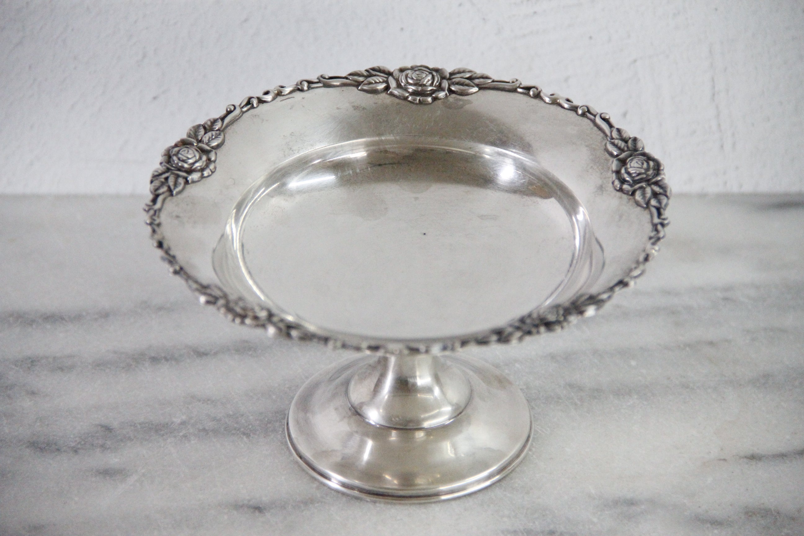 Sterling Compote 950 Stamp | Vintage Pedestal Serving Dish