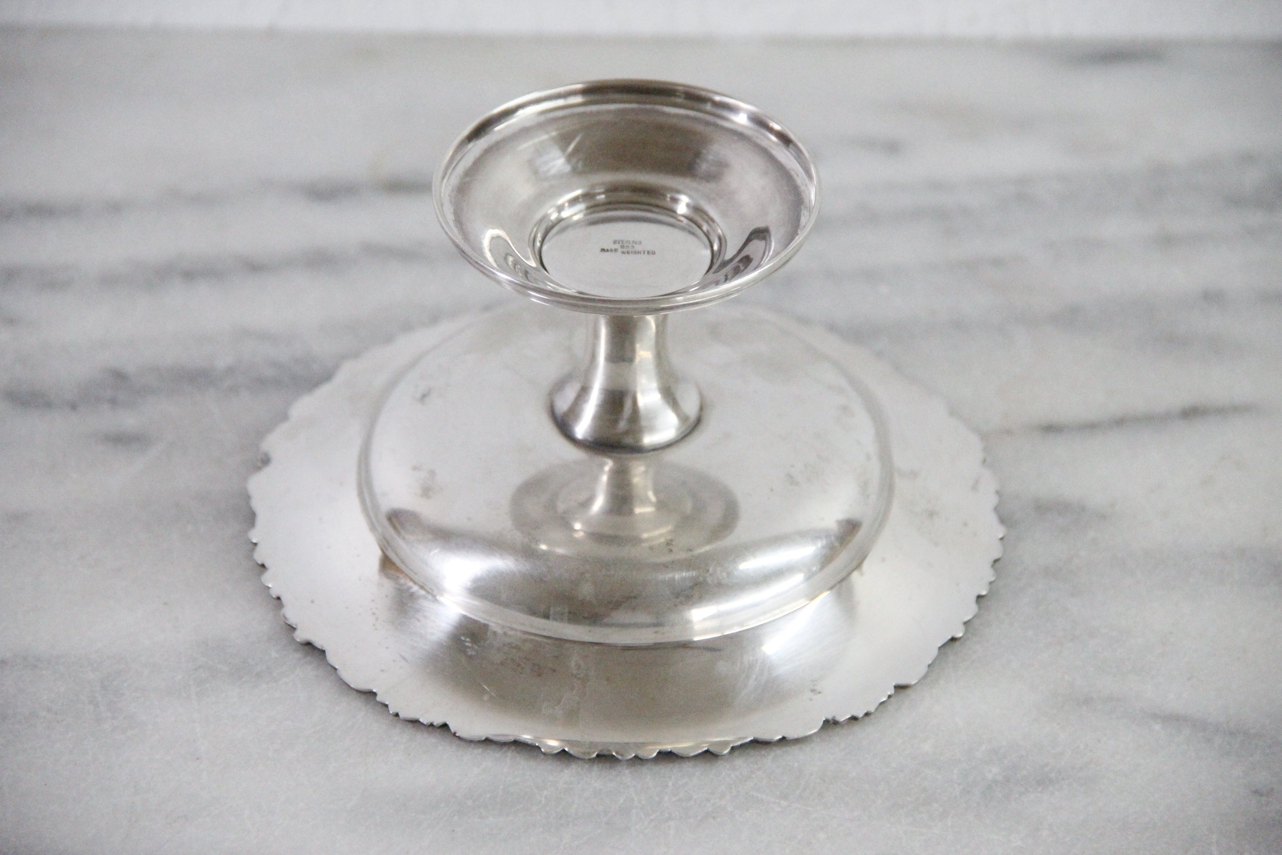 Sterling Compote 950 Stamp | Vintage Pedestal Serving Dish