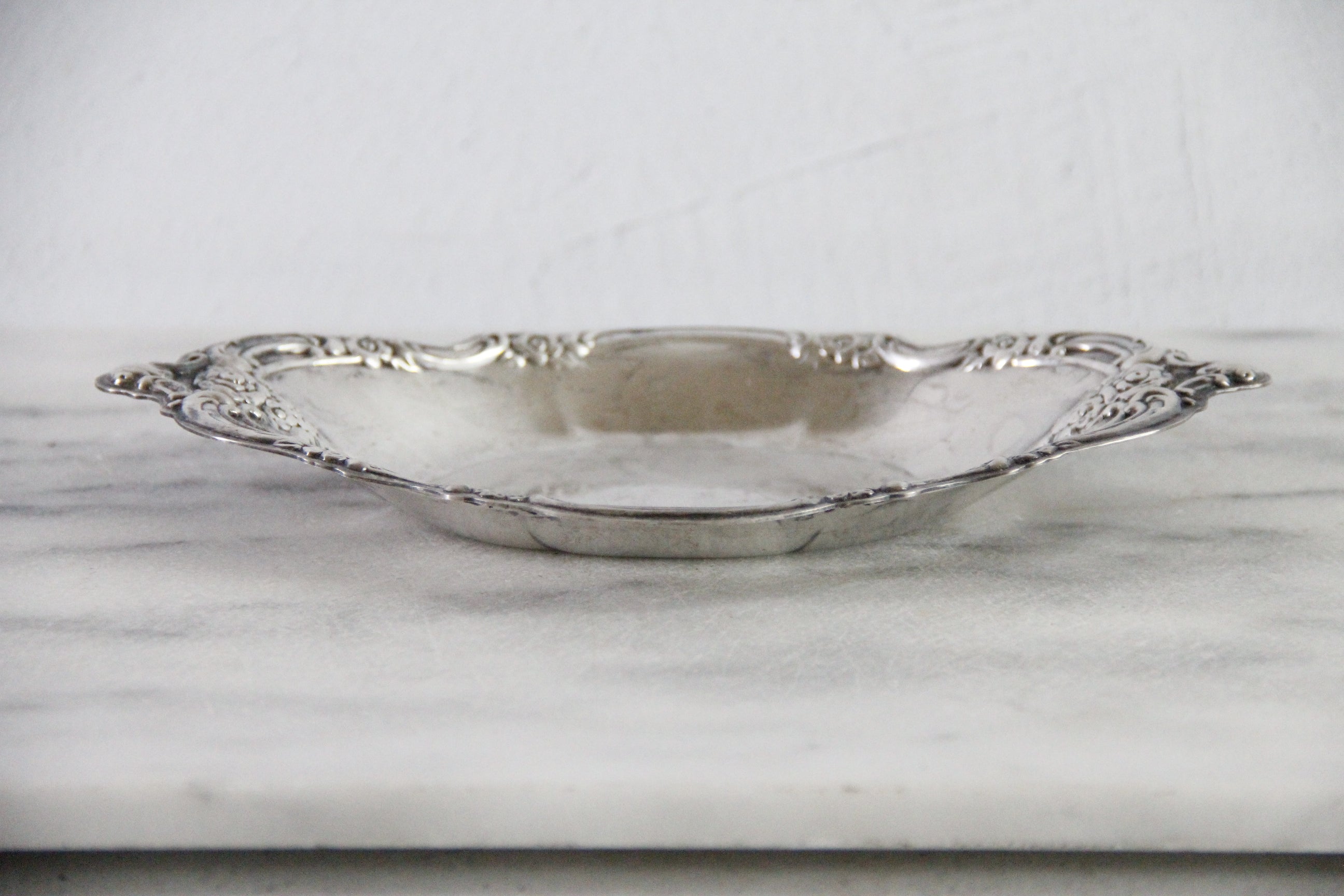 Silver Bon Bon Dish | Vintage Oval Serving Tray