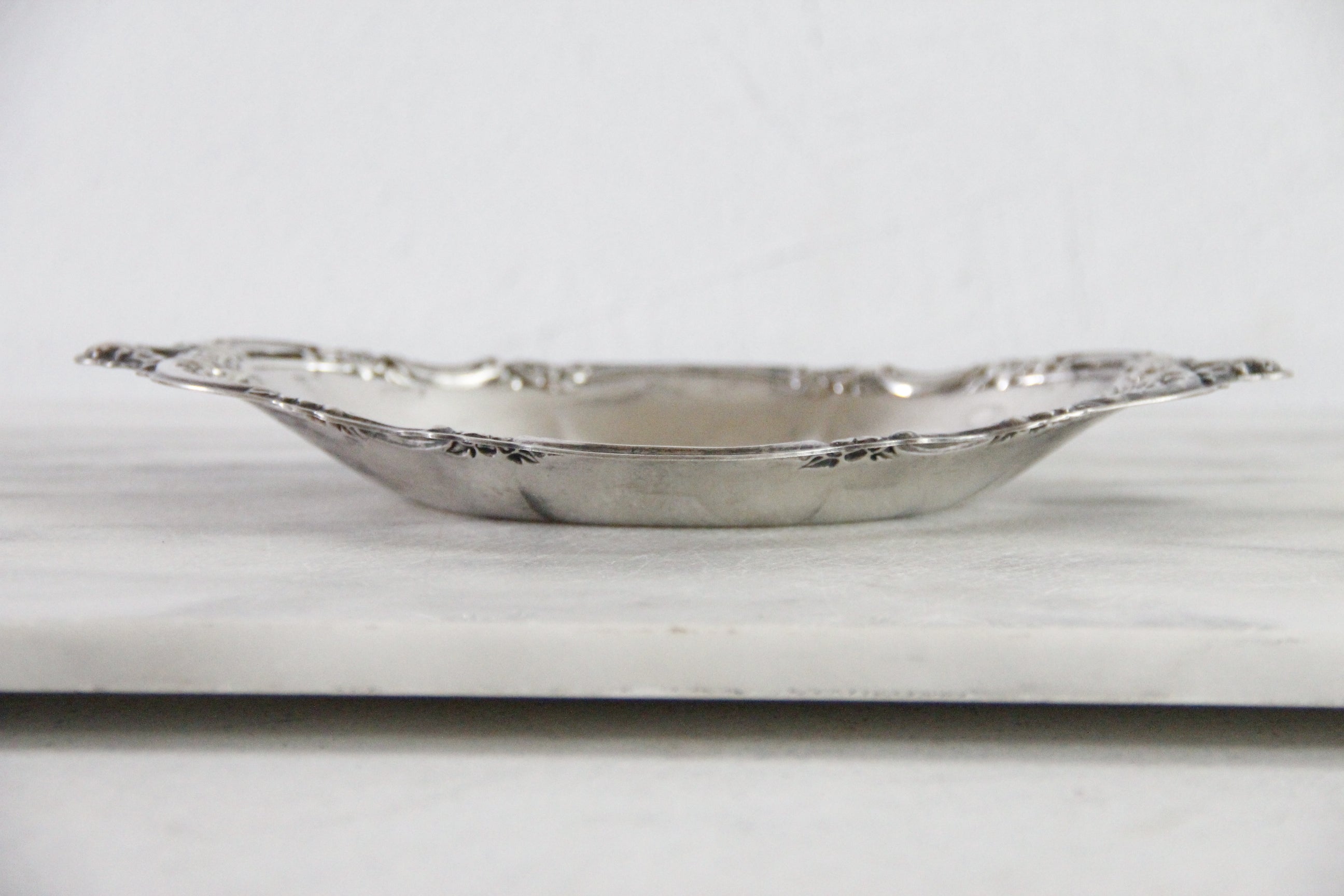 Silver Bon Bon Dish | Vintage Oval Serving Tray