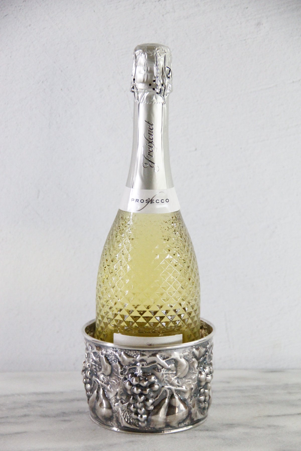 Vintage Silver Wine Coaster | E&C de Uberti Italian Repoussé