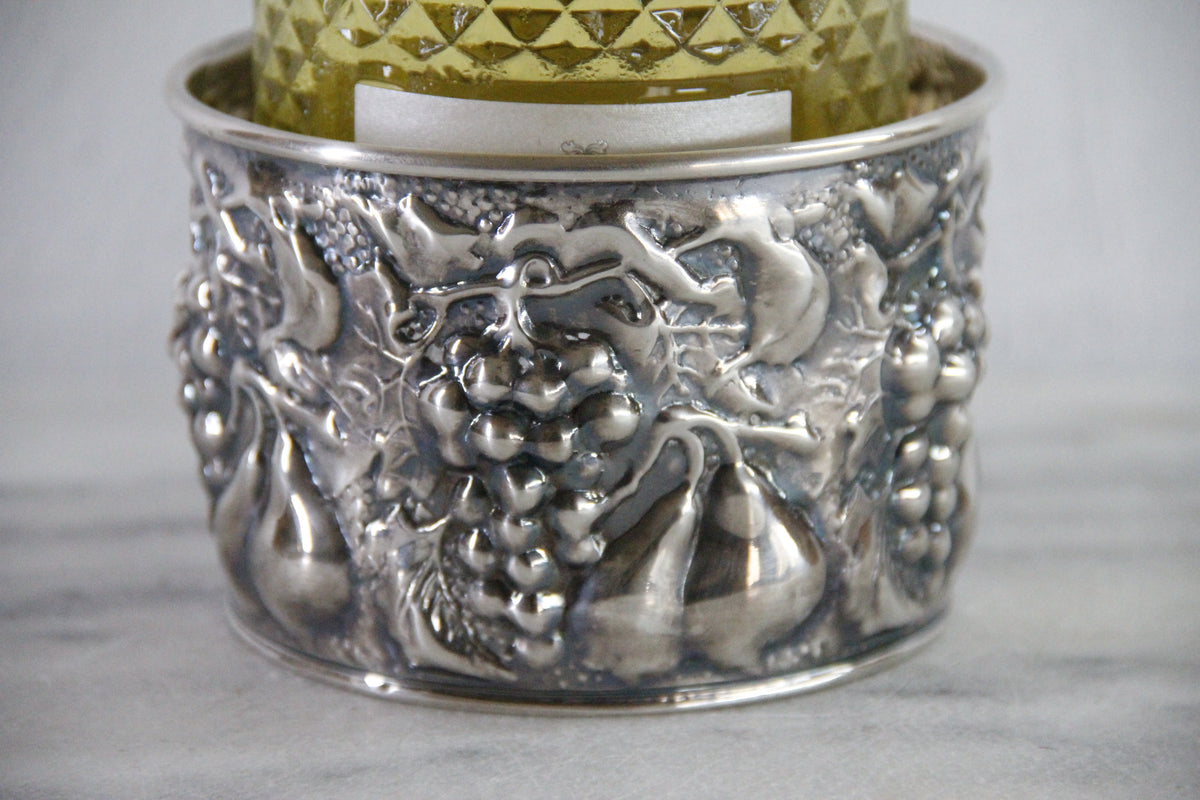 Vintage Silver Wine Coaster | E&C de Uberti Italian Repoussé