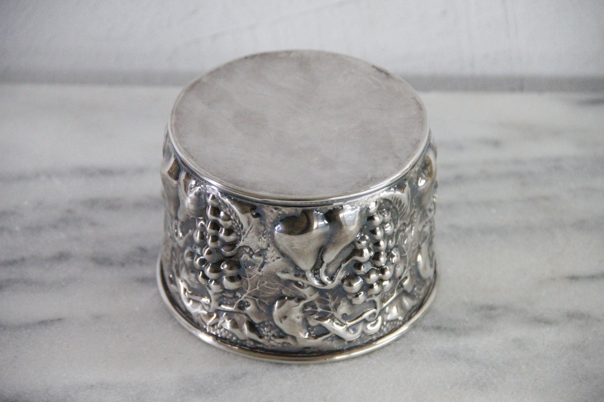 Vintage Silver Wine Coaster | E&C de Uberti Italian Repoussé