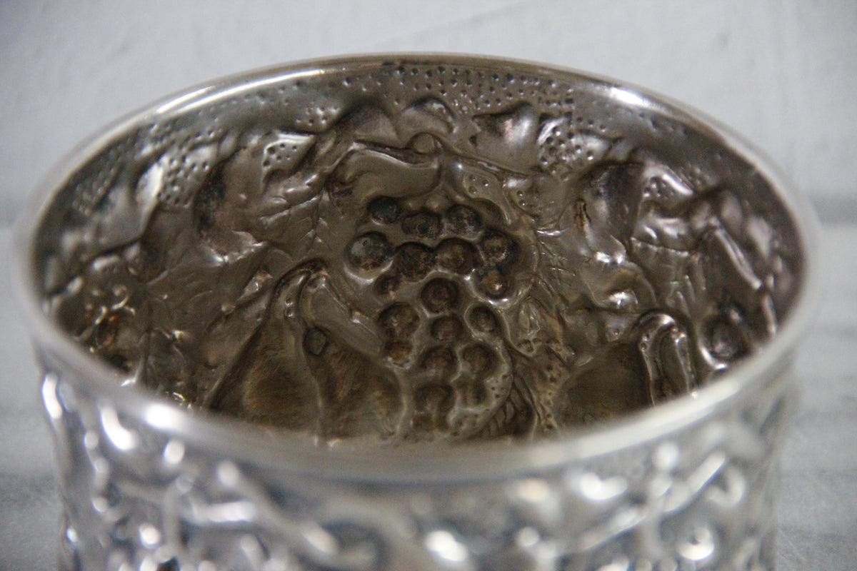 Vintage Silver Wine Coaster | E&C de Uberti Italian Repoussé