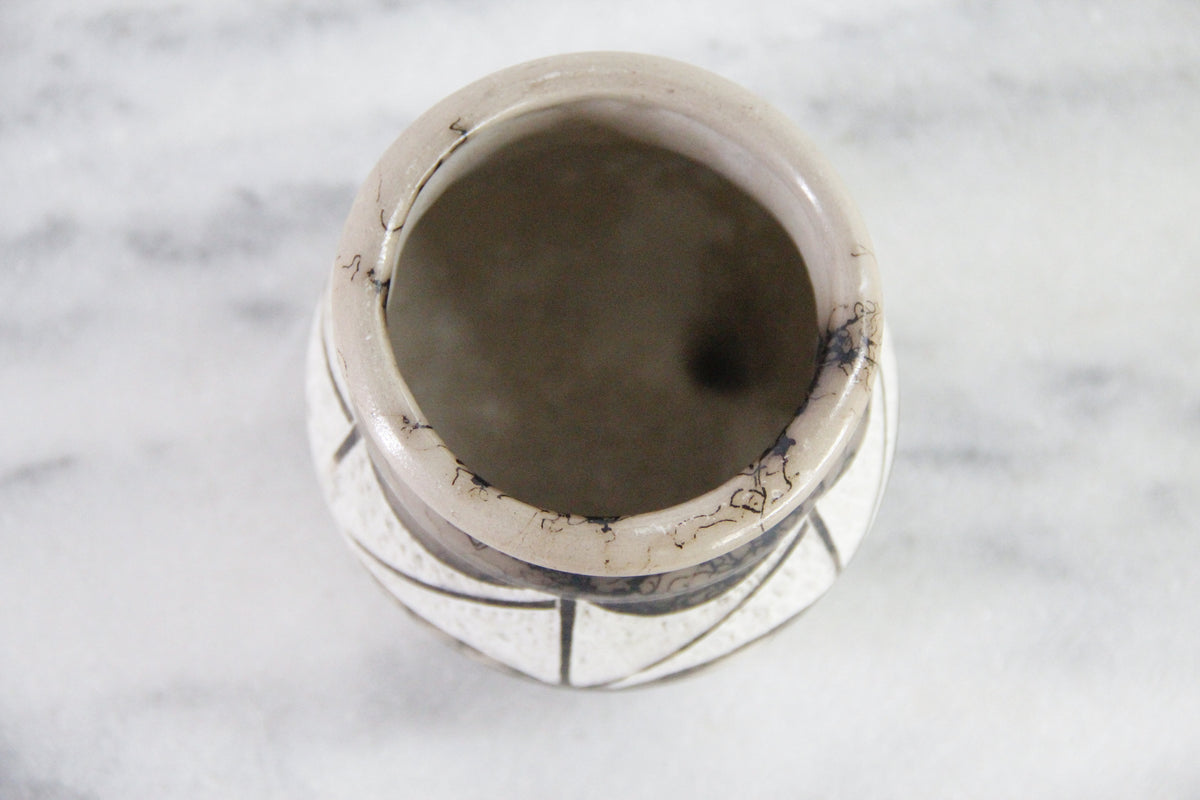 Native American Horse Hair Pottery | Signed T Vail JR