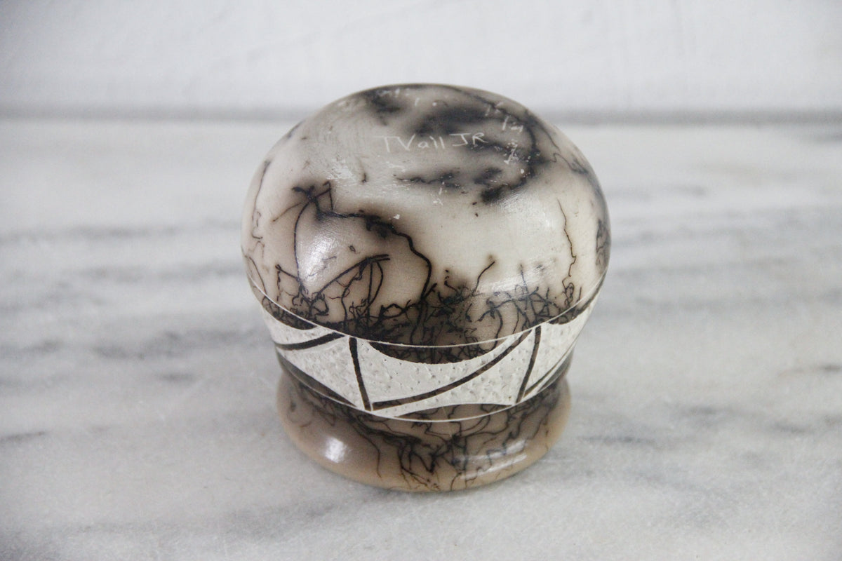 Native American Horse Hair Pottery | Signed T Vail JR