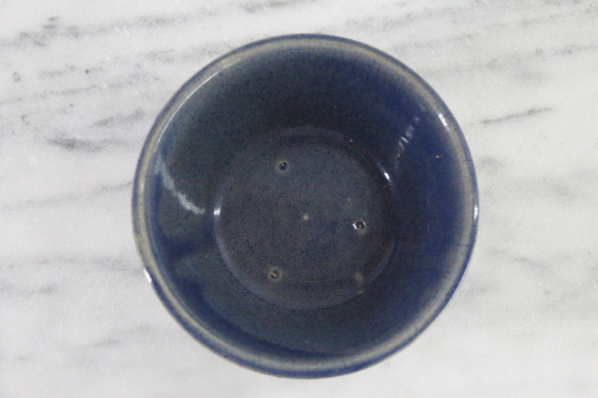 Antique McCoy Pottery Bowl | Blue Windmill Nappy Bowl