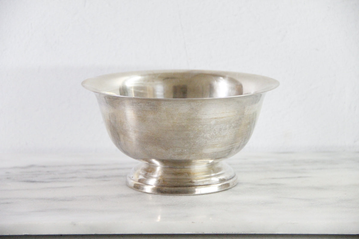 Paul Revere Silver Bowl | Vintage Footed Towle Silverplate