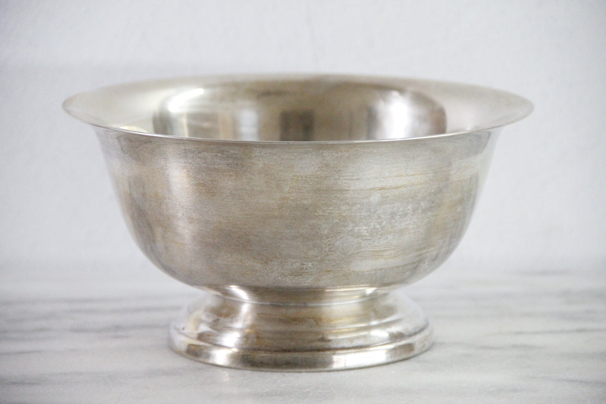 Paul Revere Silver Bowl | Vintage Footed Towle Silverplate
