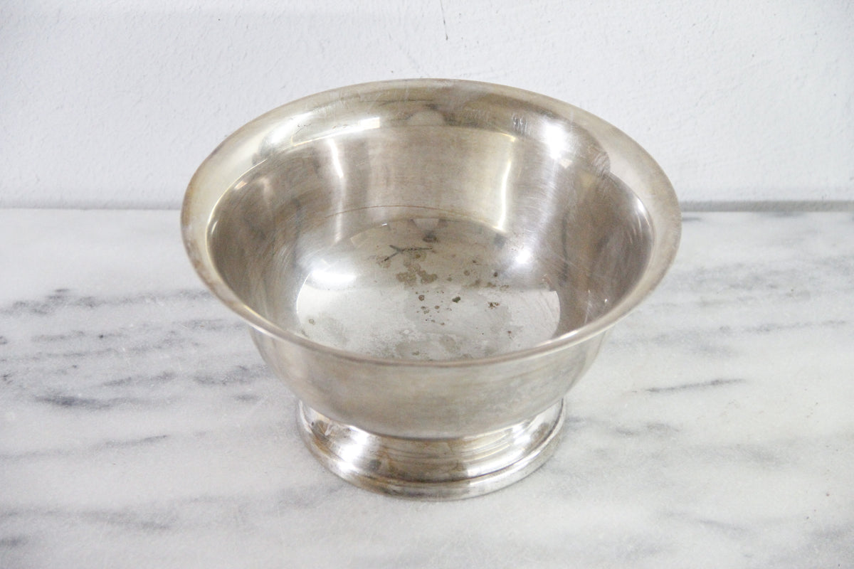 Paul Revere Silver Bowl | Vintage Footed Towle Silverplate