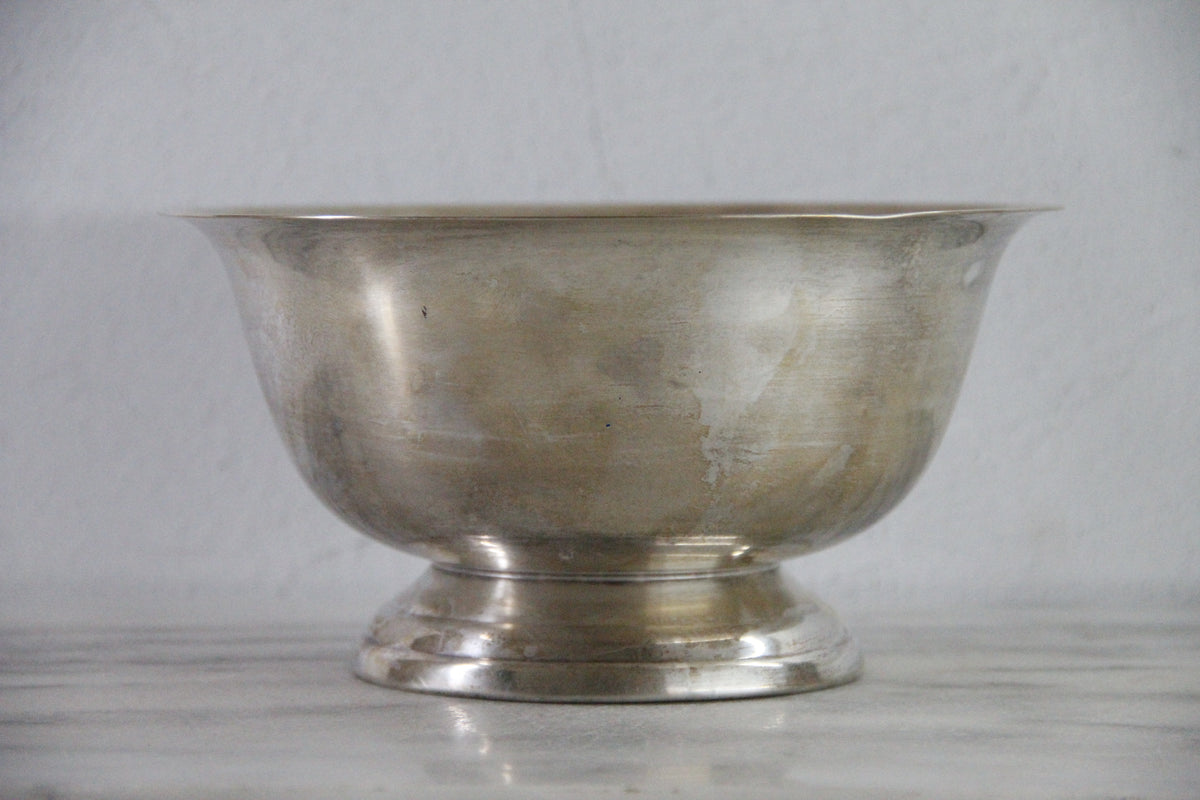 Paul Revere Silver Bowl | Vintage Footed Towle Silverplate
