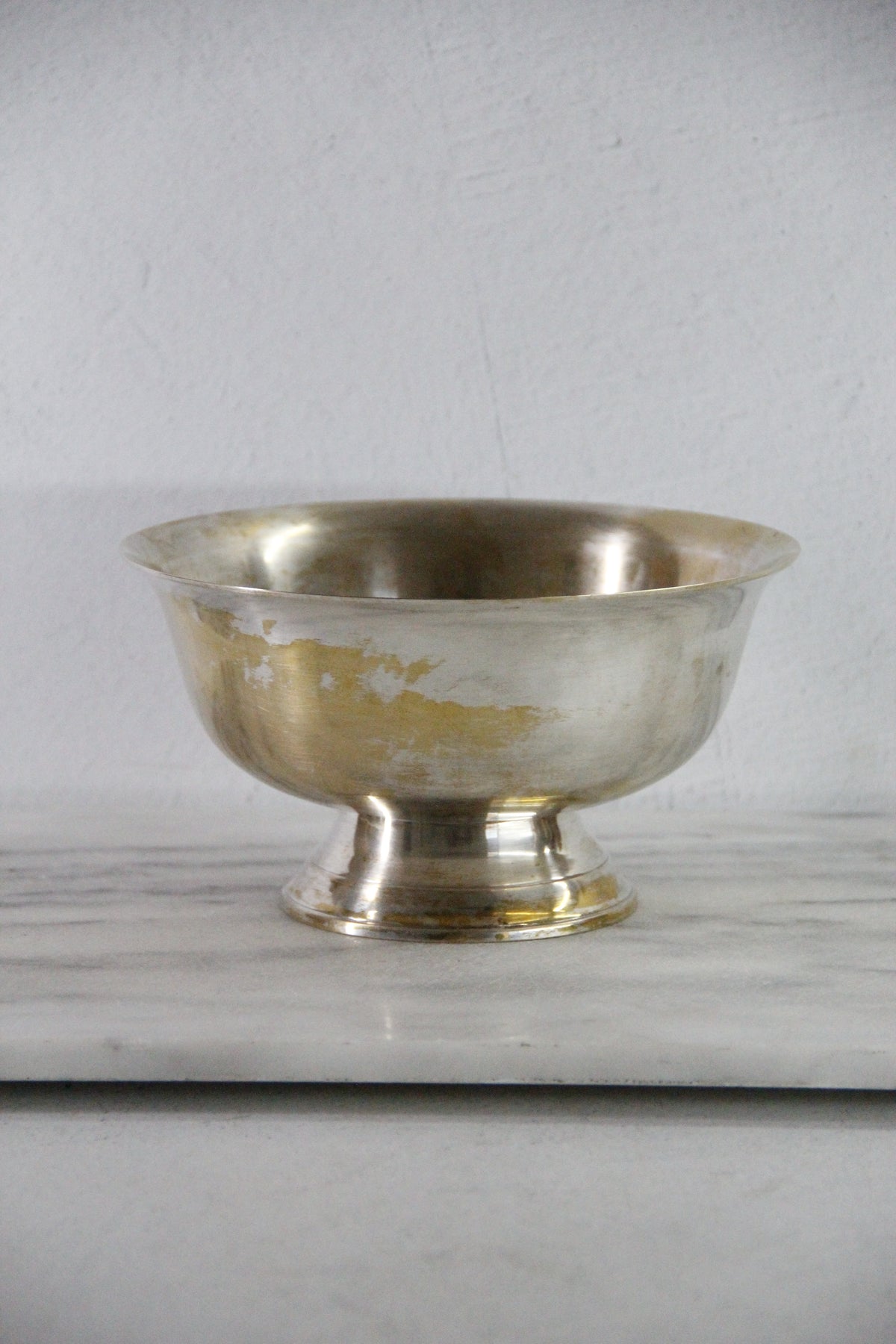 Vintage Silverplate Bowl | Footed Paul Revere Style