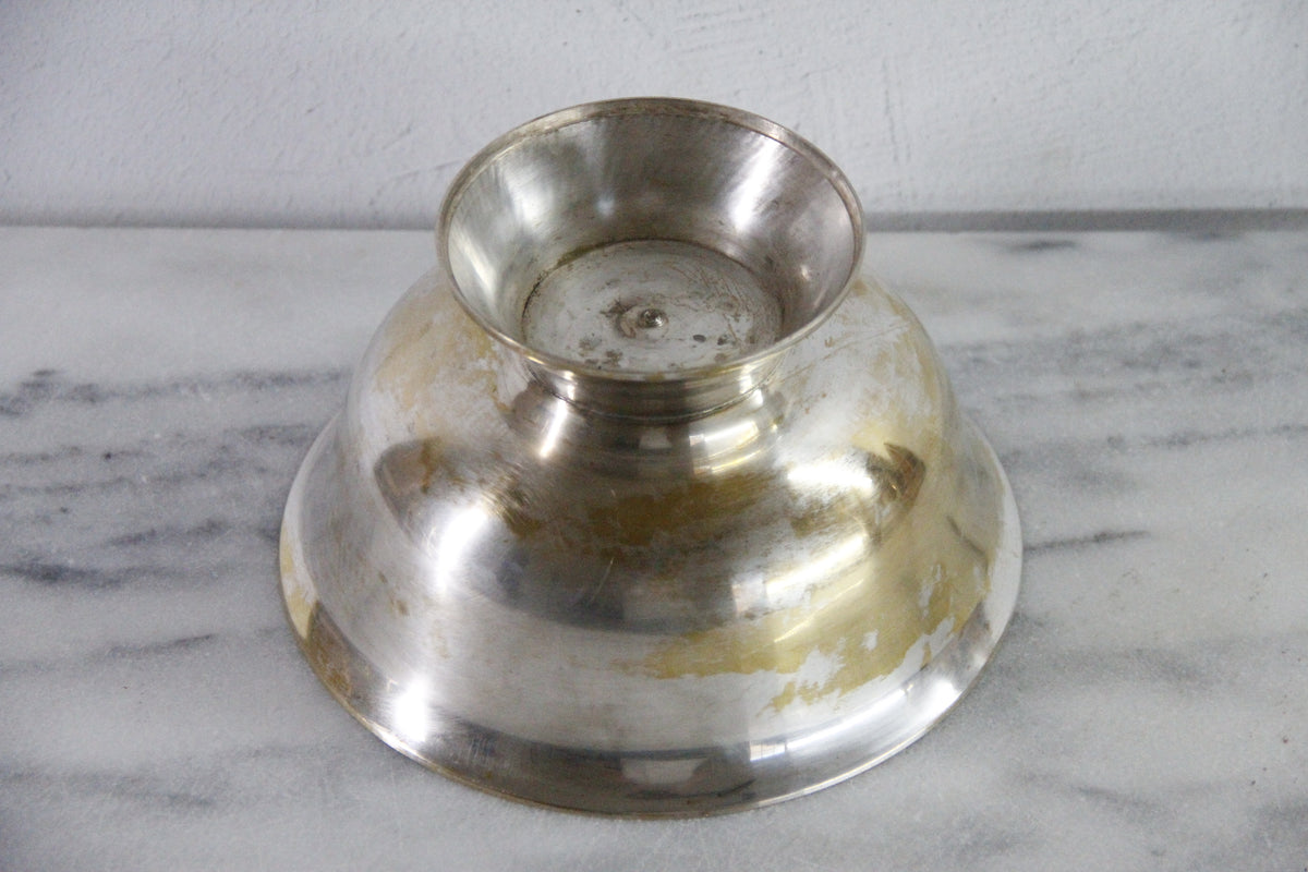 Vintage Silverplate Bowl | Footed Paul Revere Style