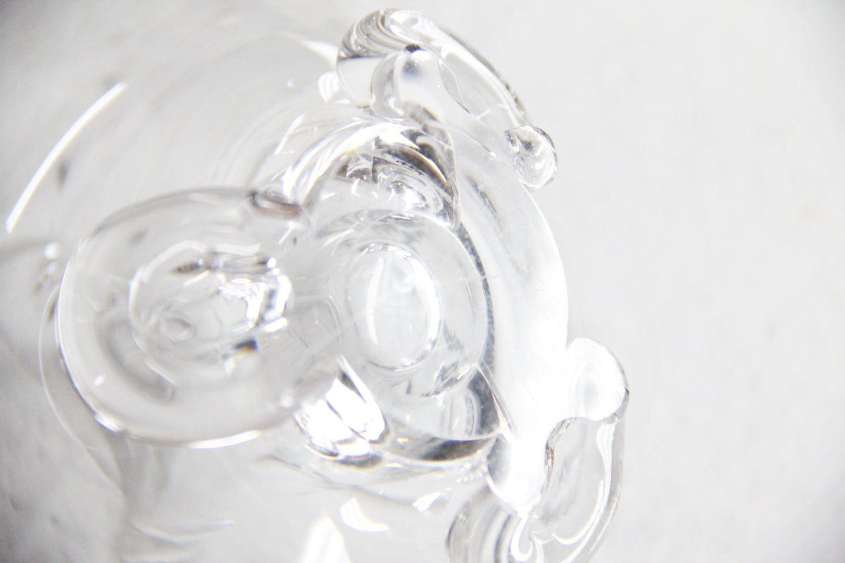Vintage Steuben Crystal Candlestick Holders | Signed Pair