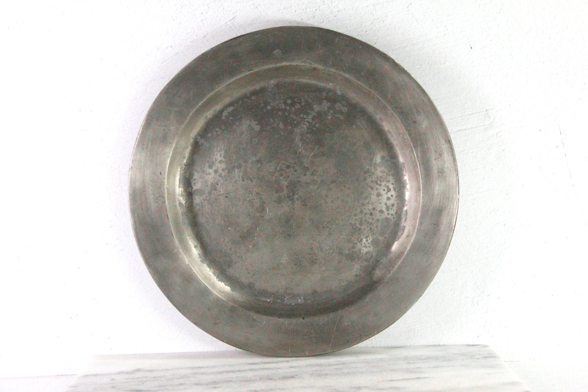 French Pewter 18th Century Charger Plate/Communal Platter
