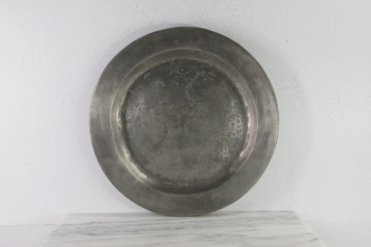 French Pewter 18th Century Charger Plate/Communal Platter