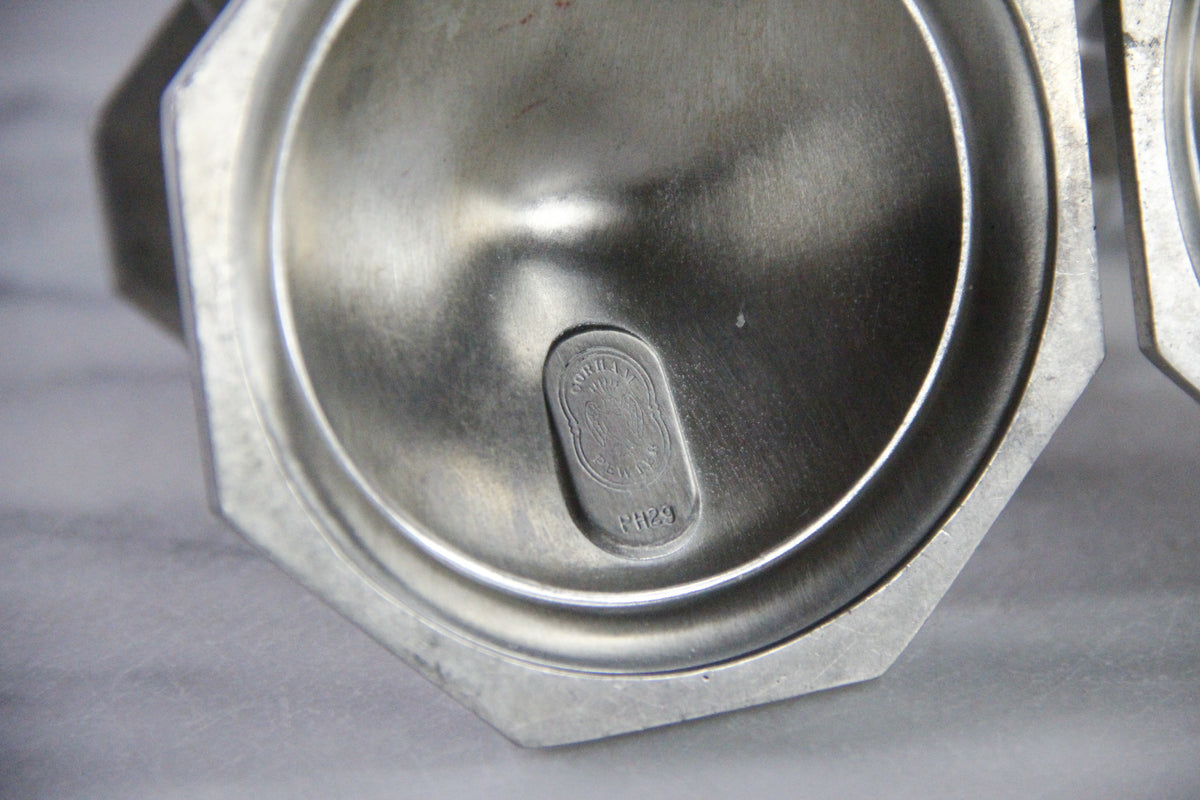 Vintage Pewter Candlestick Holders by Gorham | Octette Pair