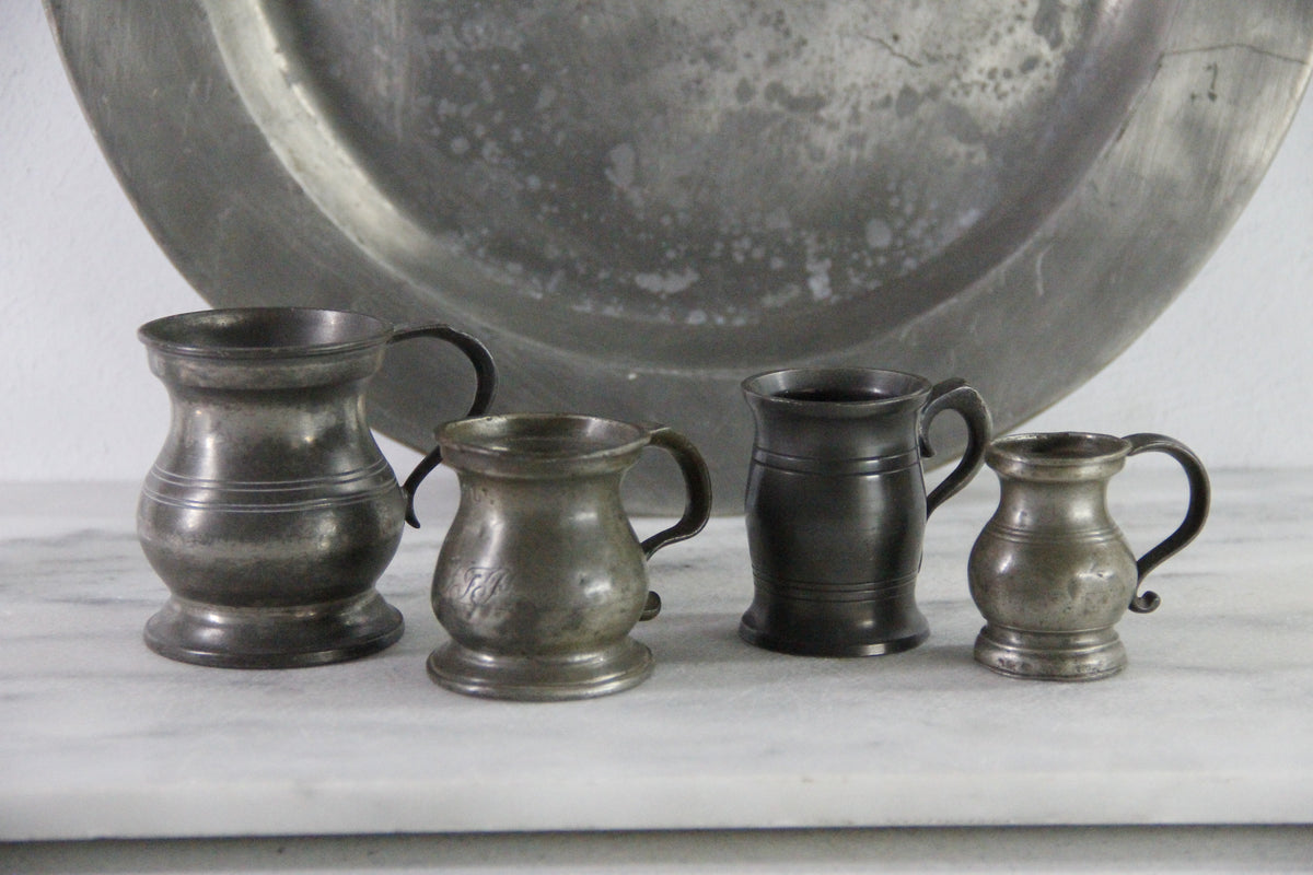 Antique English Pewter Measure | Tavern Measuring Cup