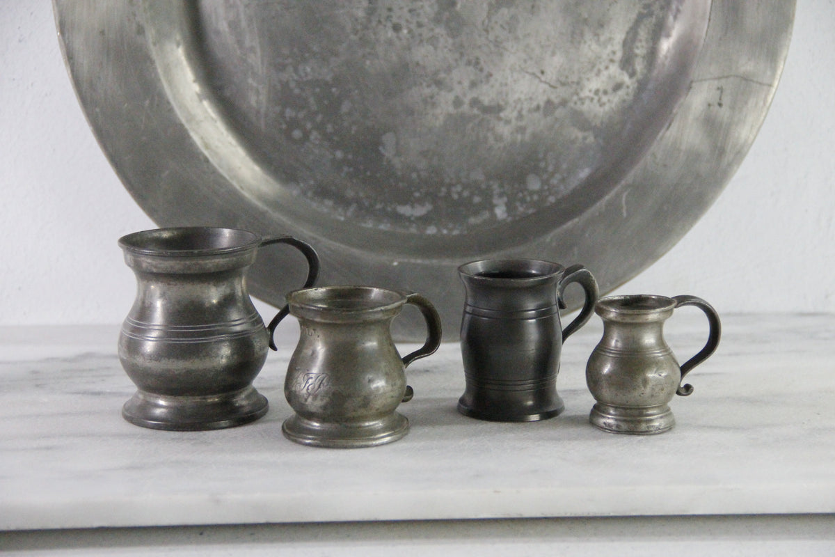 Antique English Pewter Measure | Tavern Measuring Cup