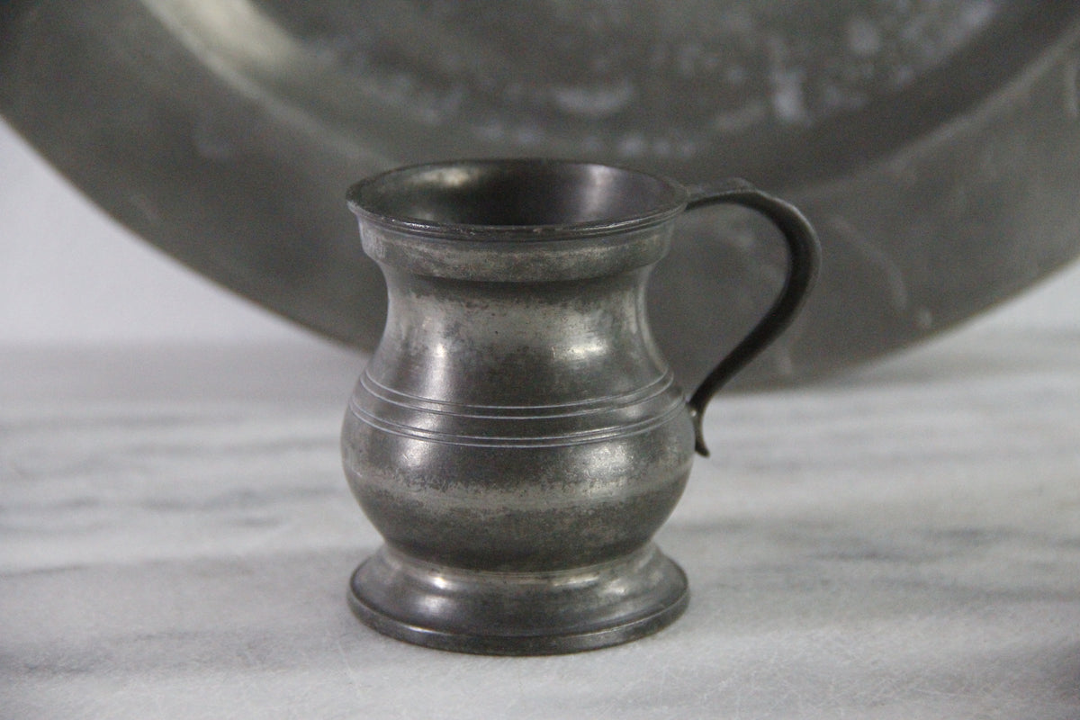 Antique English Pewter Measure | Tavern Measuring Cup
