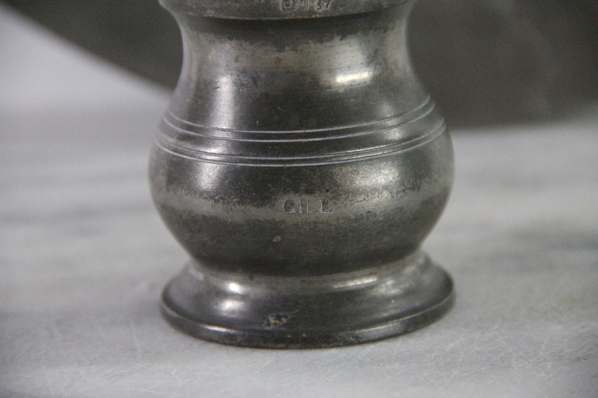 Antique English Pewter Measure | Tavern Measuring Cup