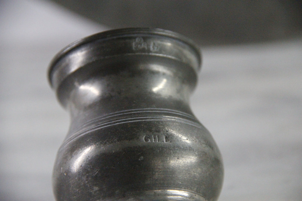Antique English Pewter Measure | Tavern Measuring Cup