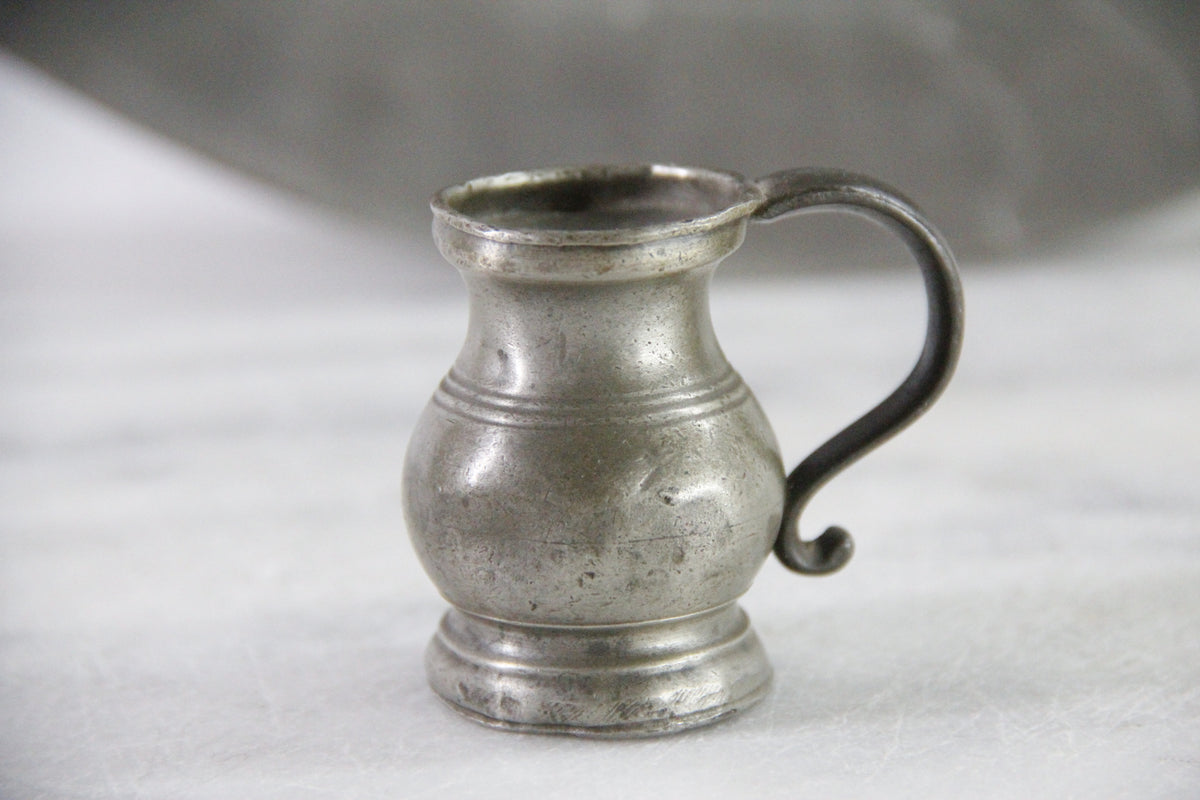 Antique English Pewter Measure | Tavern Measuring Cup