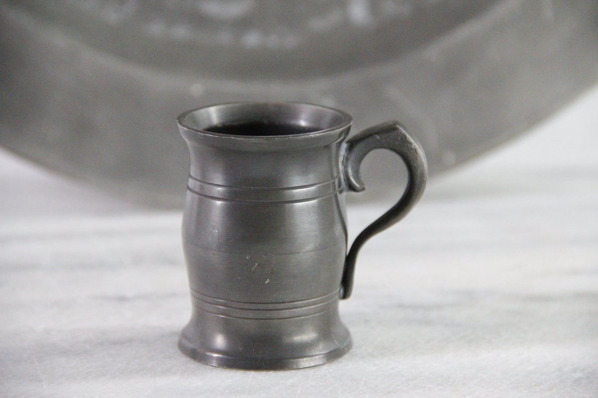 Antique English Pewter Measure | Tavern Measuring Cup