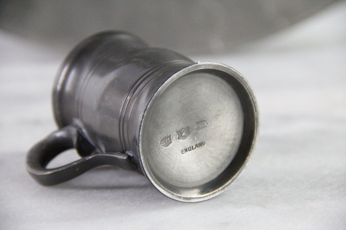 Antique English Pewter Measure | Tavern Measuring Cup