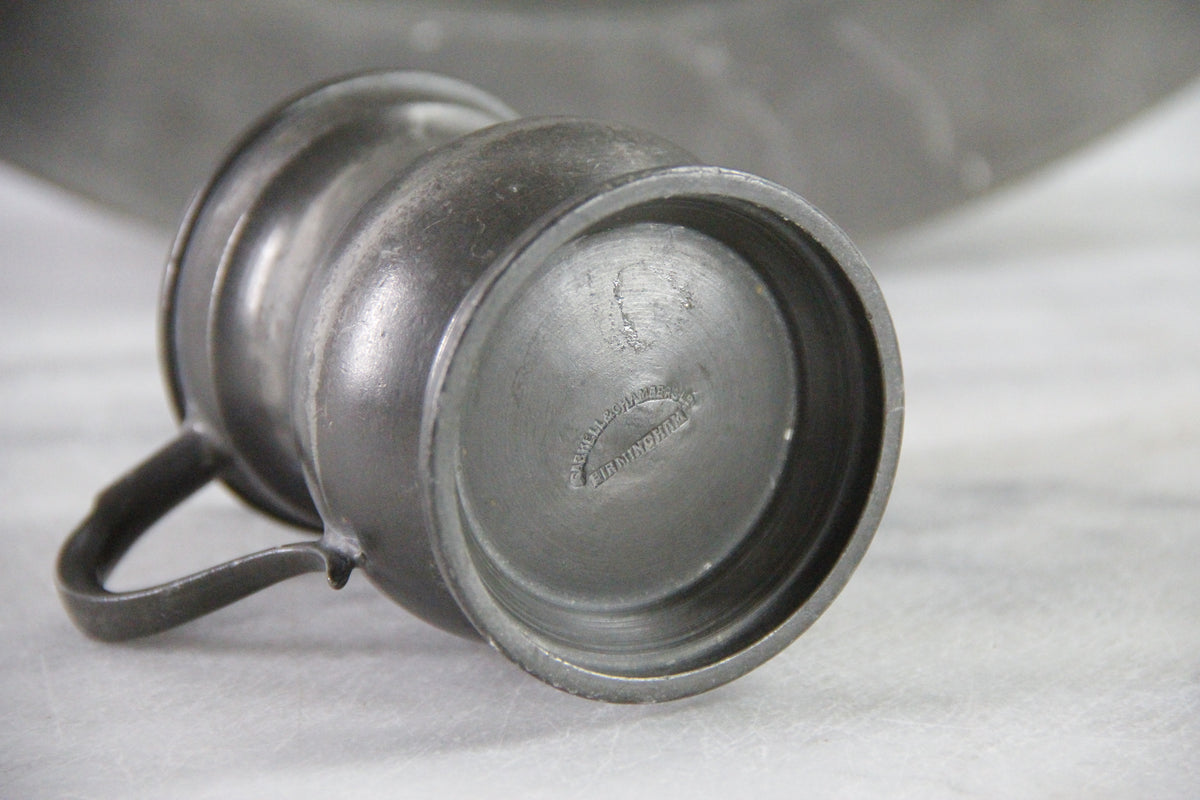 Antique English Pewter Measure | Tavern Measuring Cup