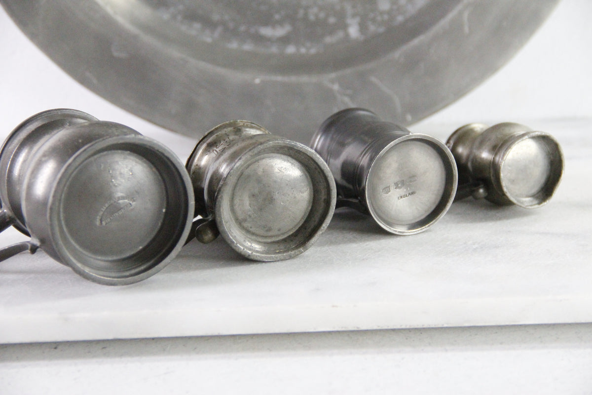 Antique English Pewter Measure | Tavern Measuring Cup
