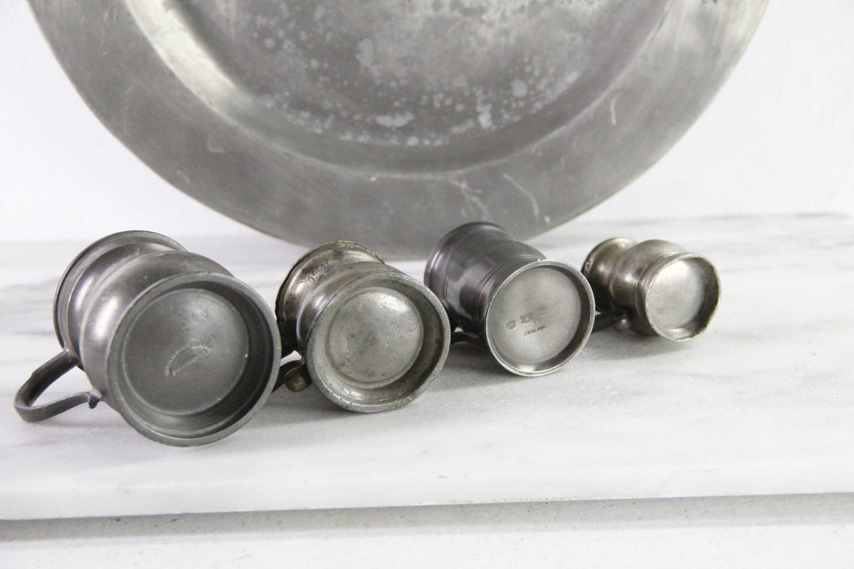 Antique English Pewter Measure | Tavern Measuring Cup