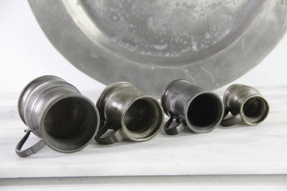 Antique English Pewter Measure | Tavern Measuring Cup