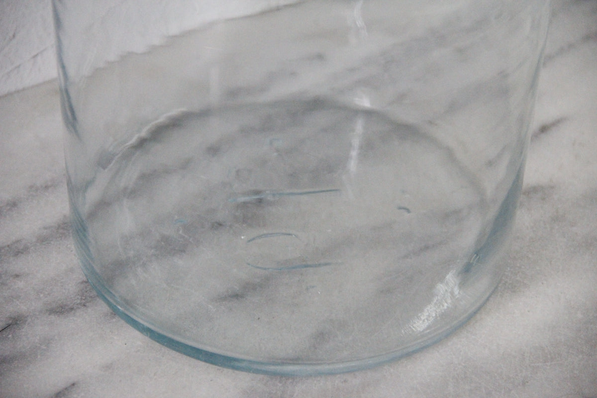 Antique French Glass Jar | Large Blue Tint Pickling Vessel