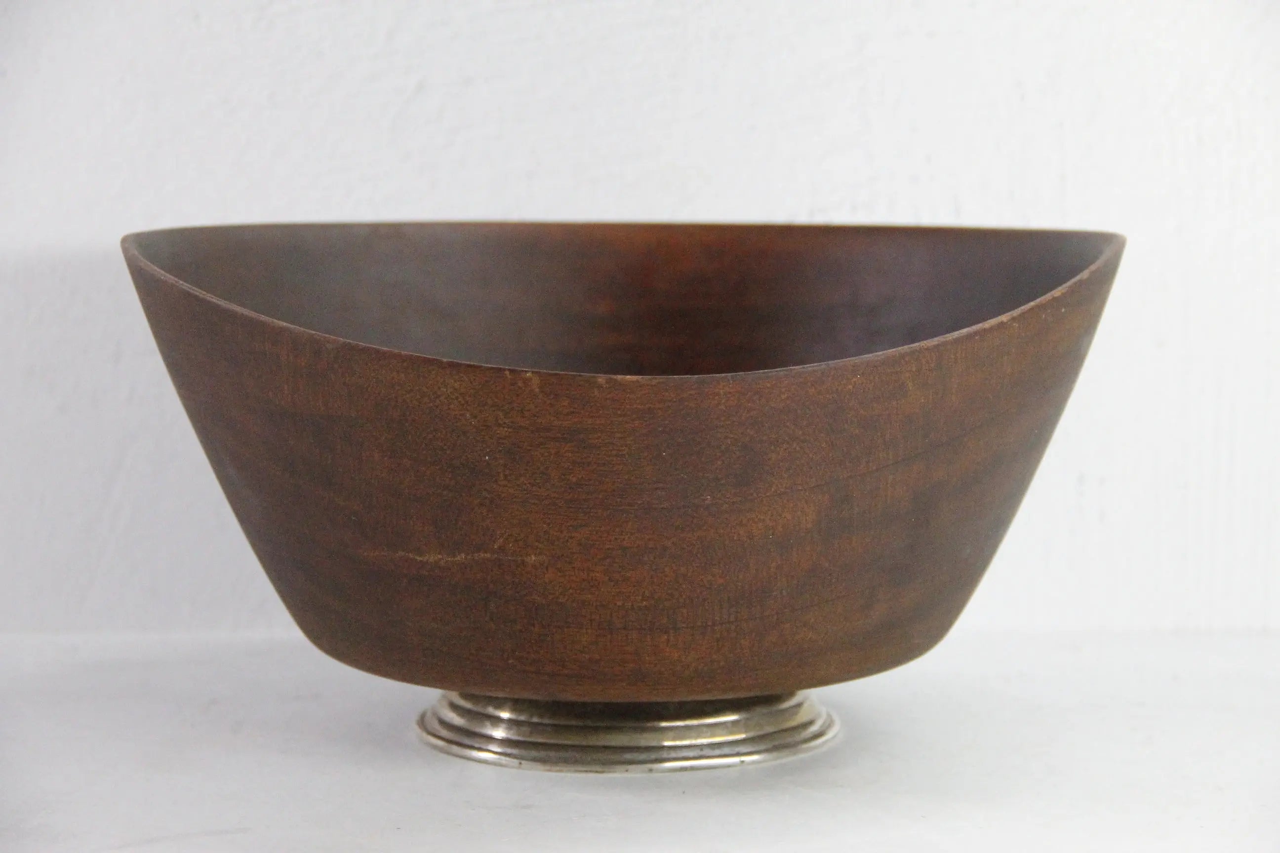 Mahogany Bowl Sterling Silver Base | Mid Century Modern  Debra Hall Lifestyle