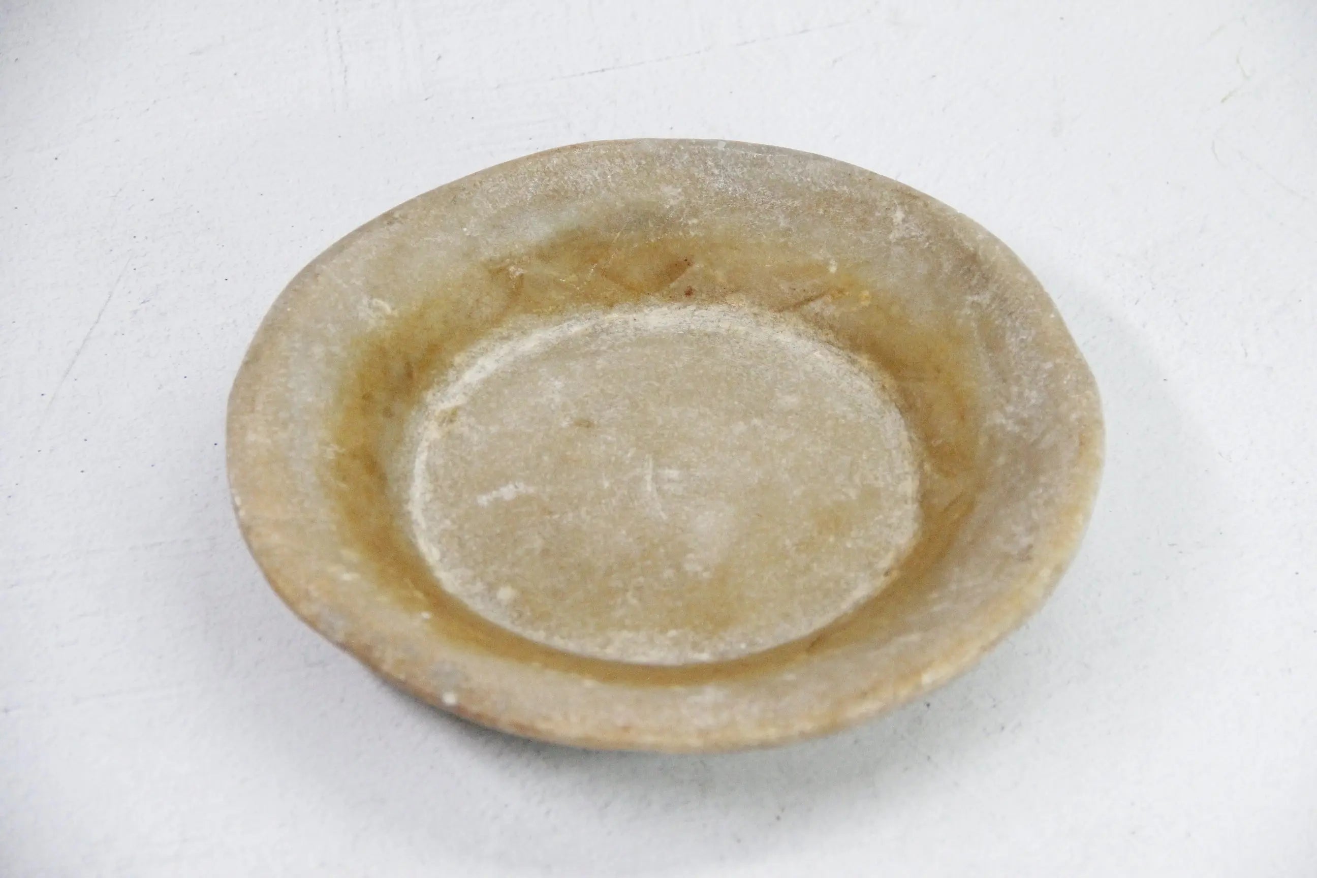 Marble Bowl | Antique Raw Hand Carved Catchall - 8.5"  Debra Hall Lifestyle