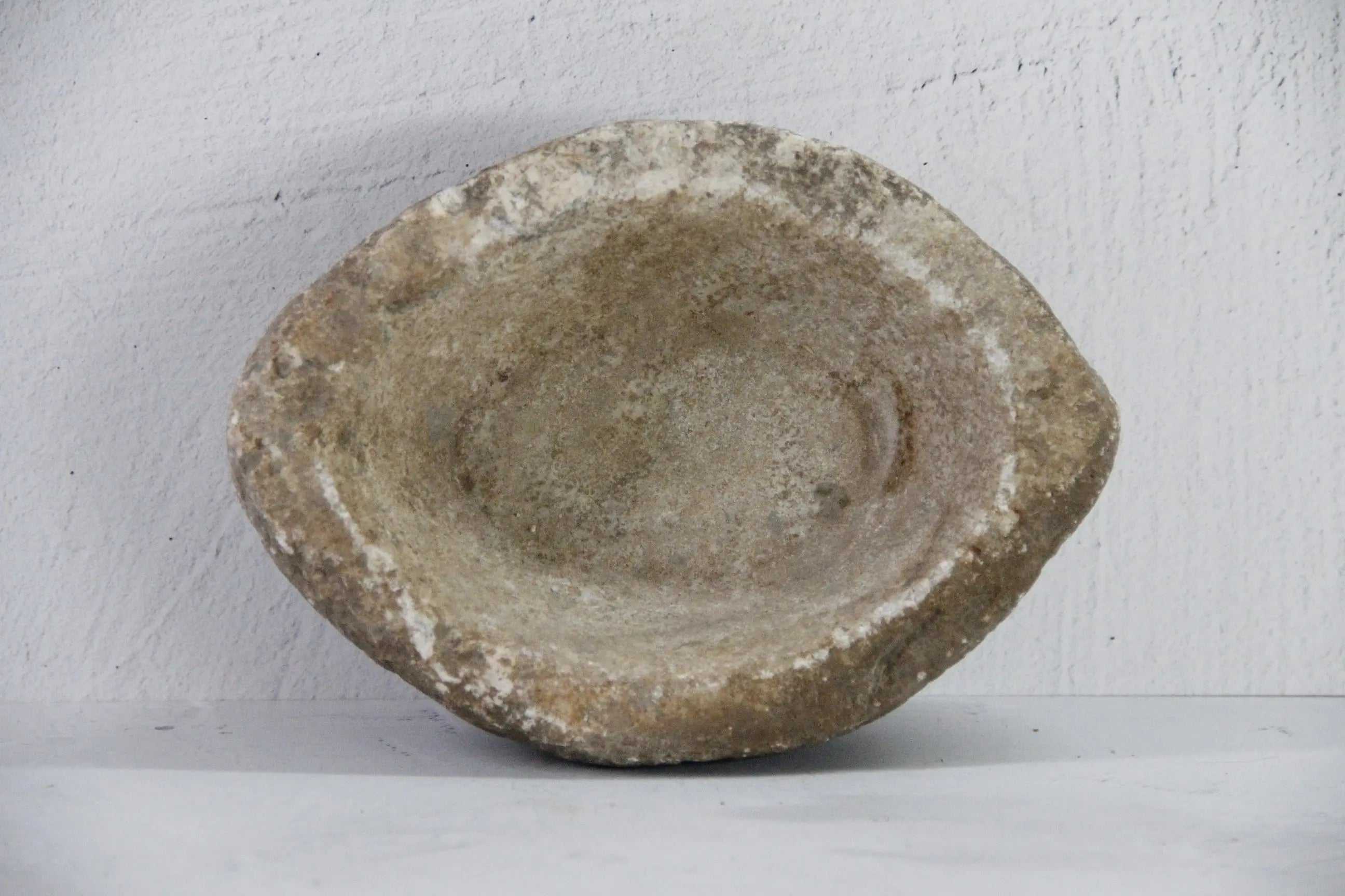 Marble Bowl | Antique Raw Hand Carved Kharal Catchall - 7"  Debra Hall Lifestyle