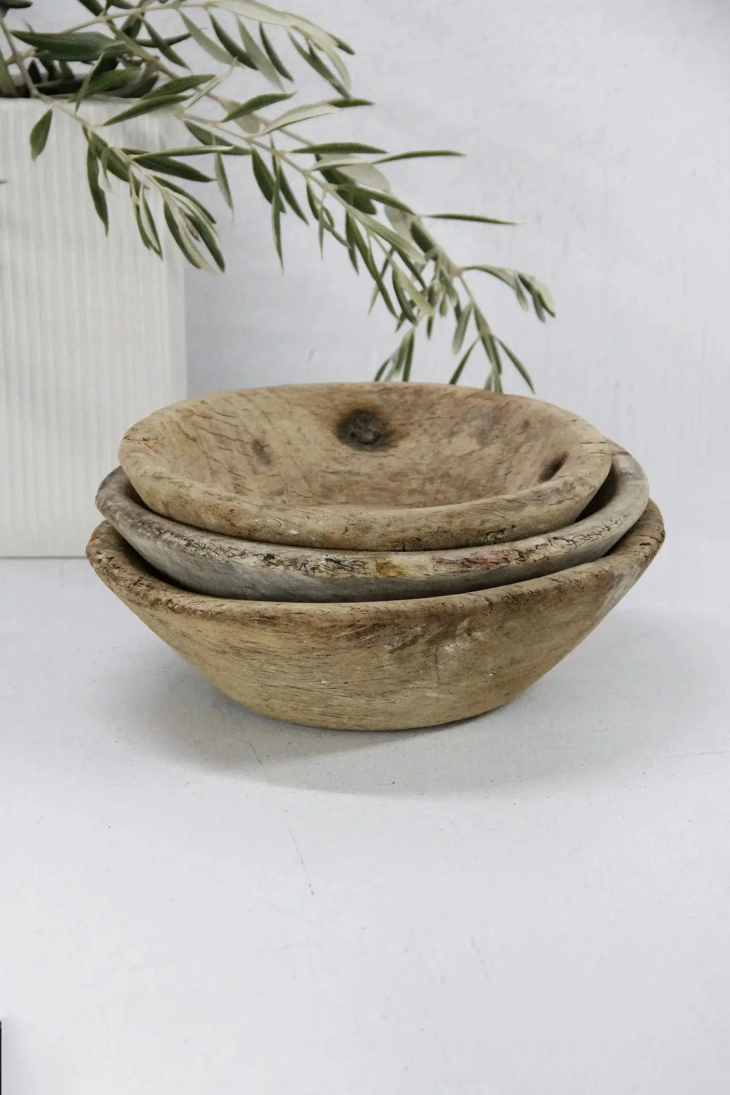 Vintage Wood Dough Bowl | Small/Medium  Debra Hall Lifestyle